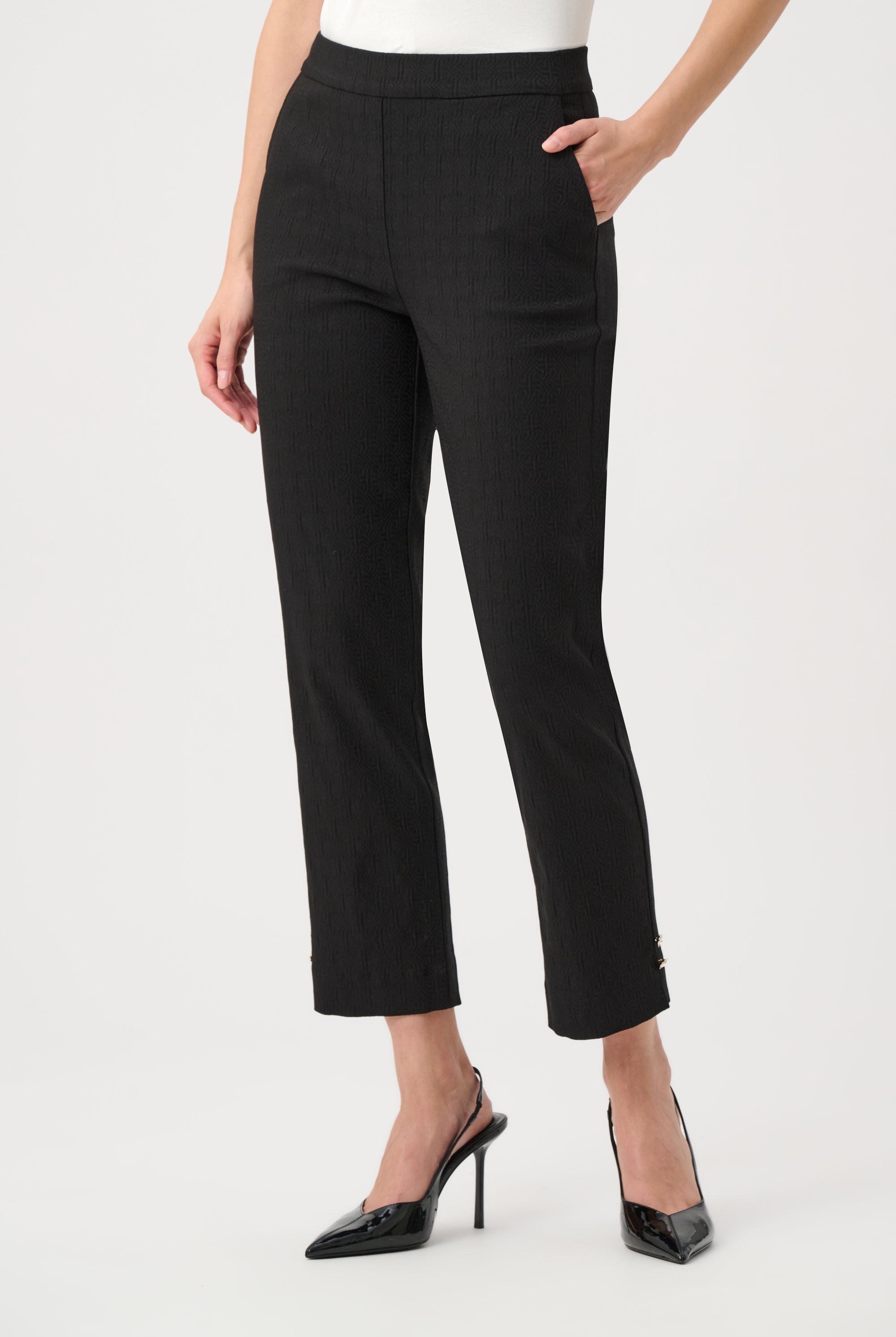 Jacquard Slim Fit Pull-On Pants