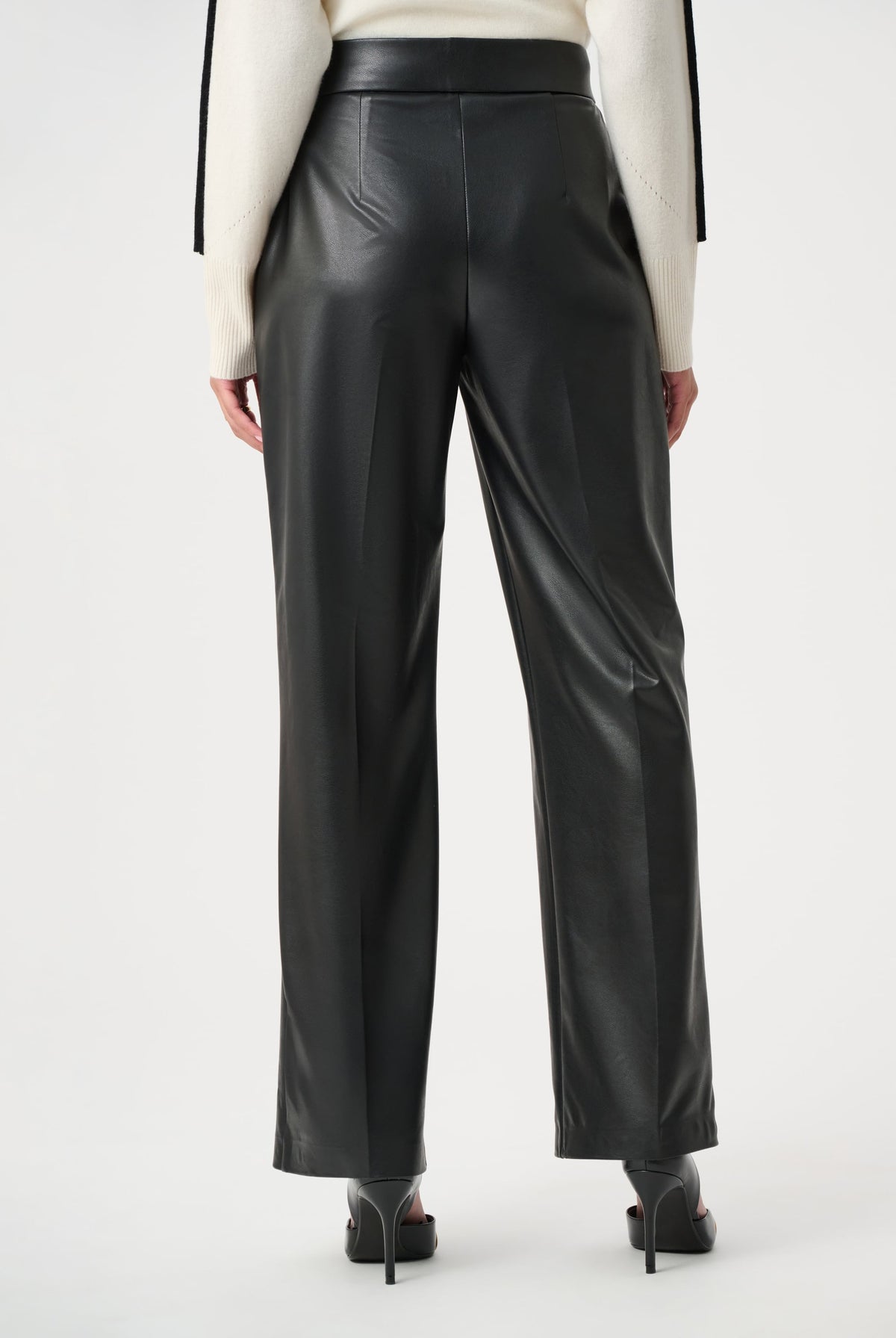 Joseph Ribkoff Leatherette Wide-Leg Pull-On Pants-263063, view 4