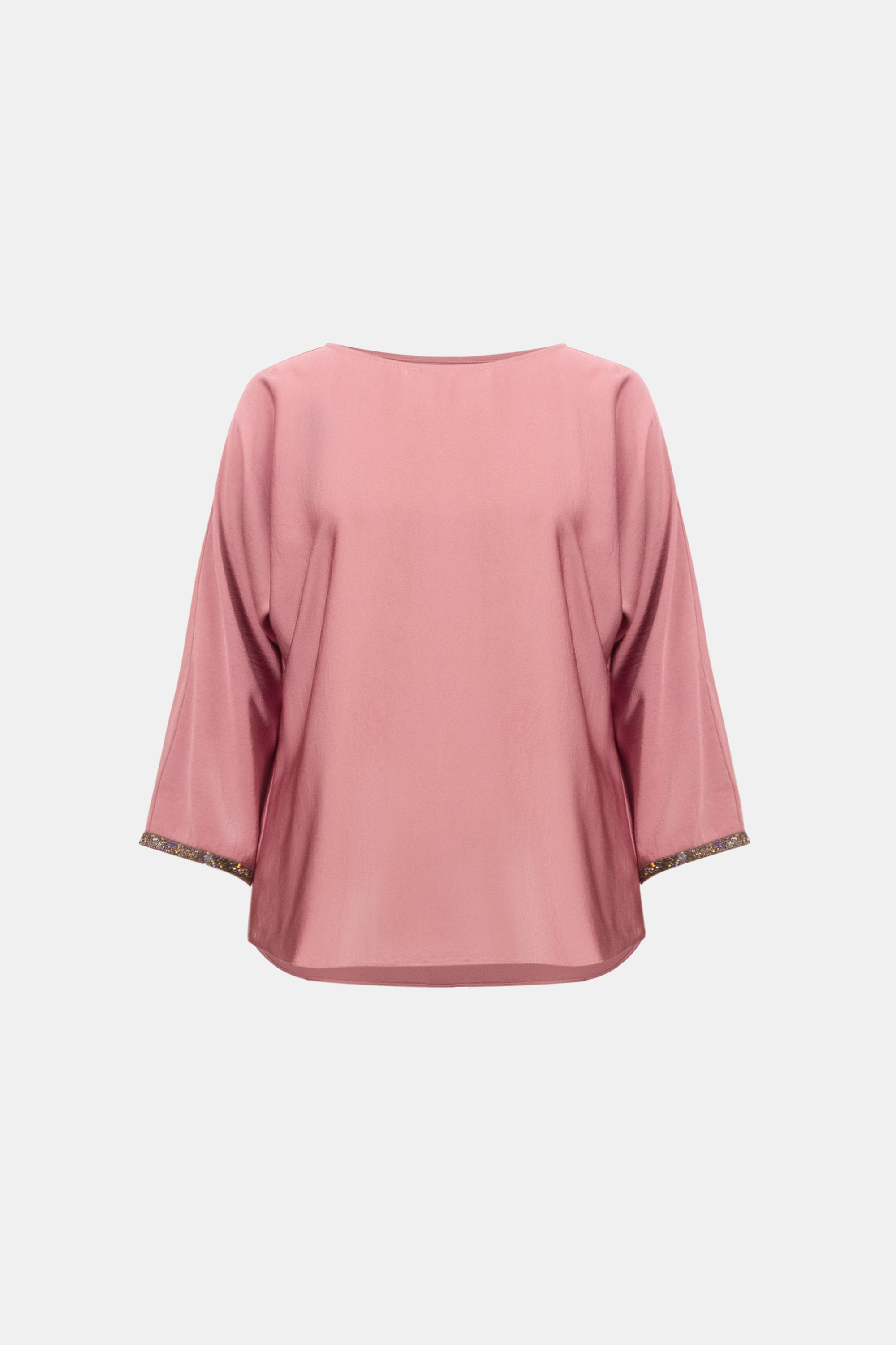 Recycled Satin Boat-Neck Tunic