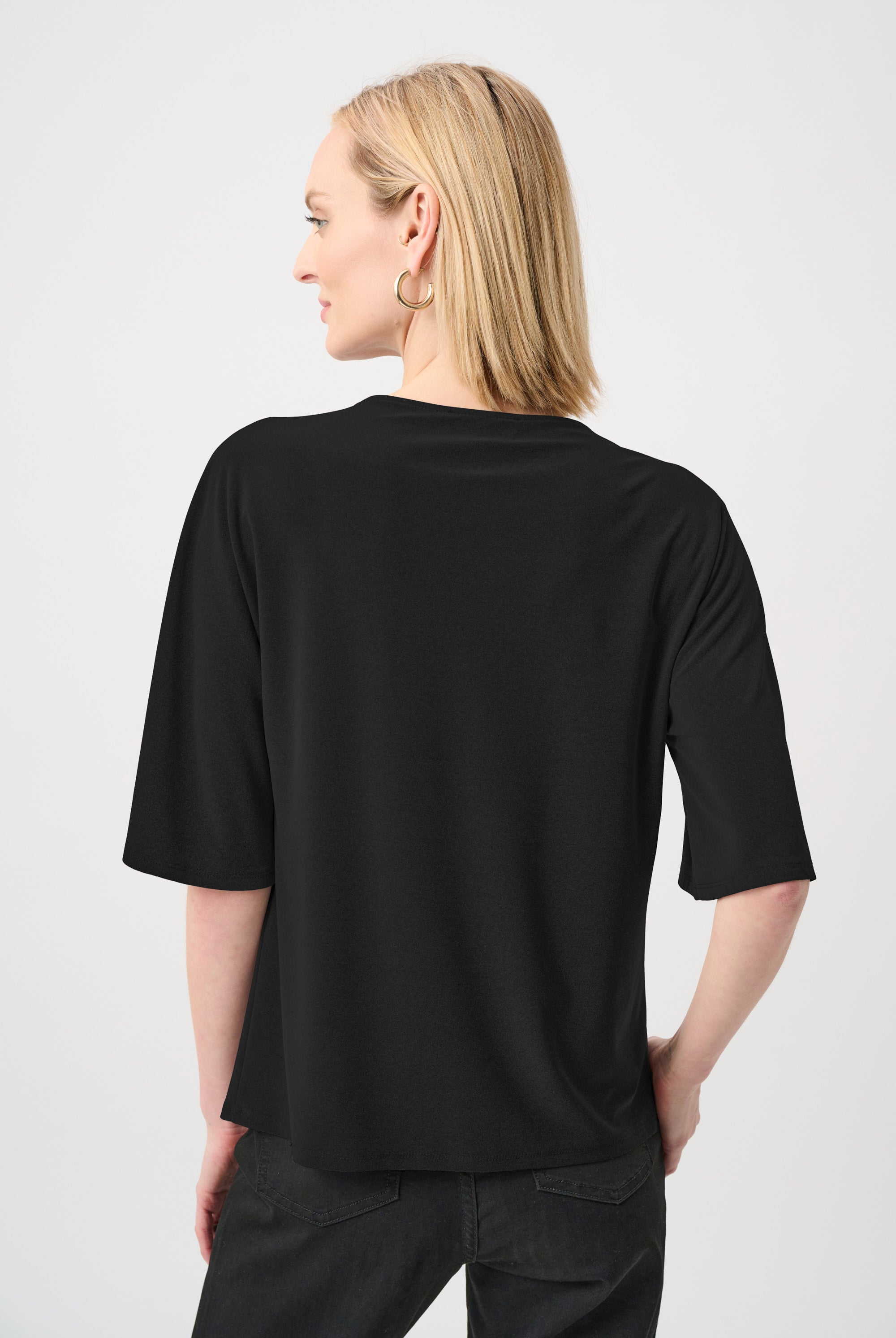 Melange Silky Knit Cowl Top