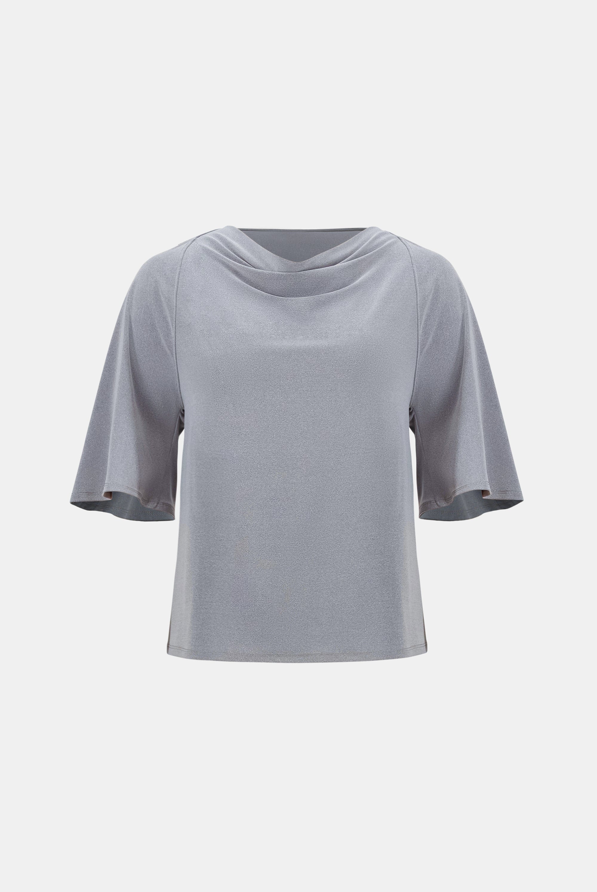 Melange Silky Knit Cowl Top