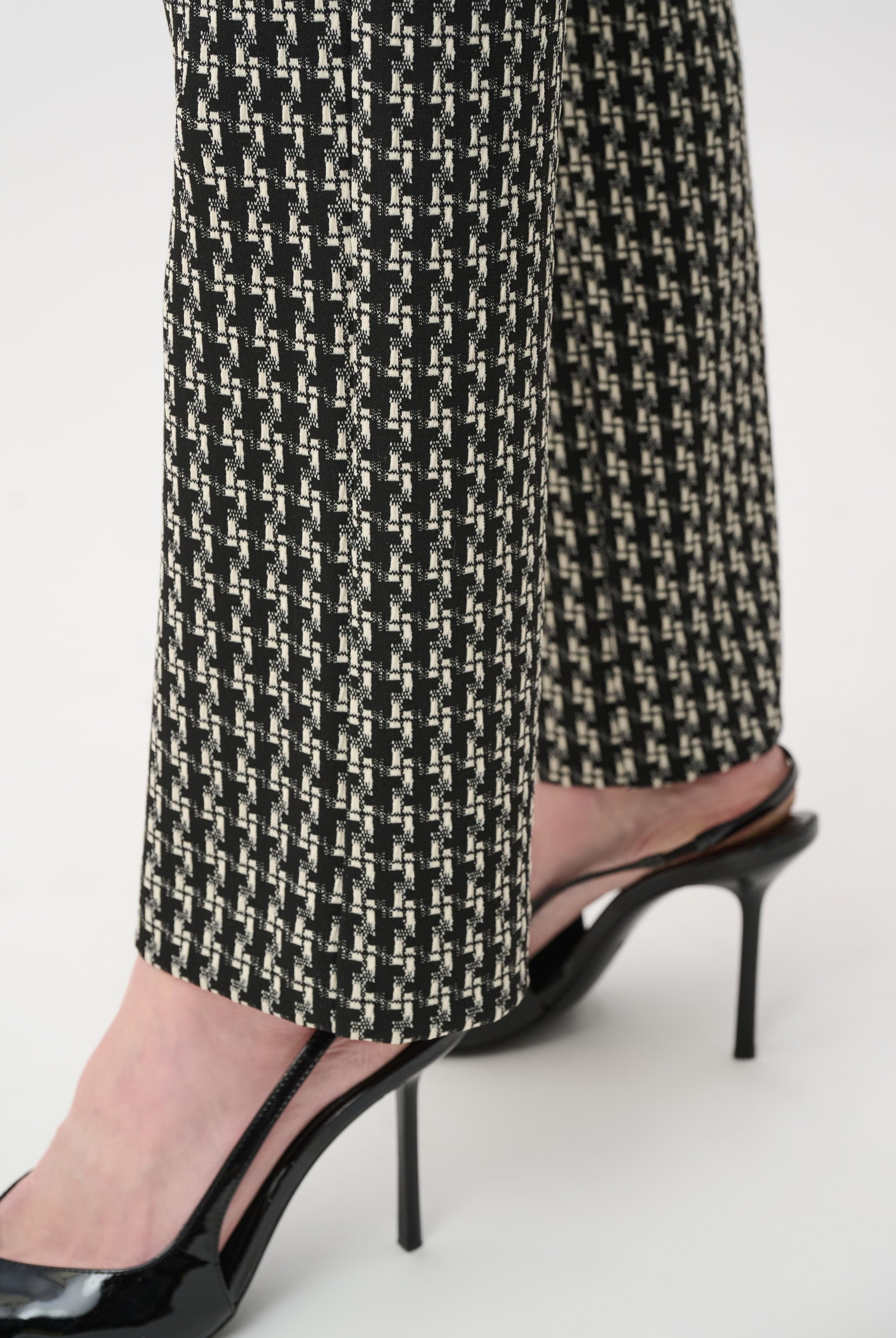 Jacquard Geometric Straight Pull-On Pants