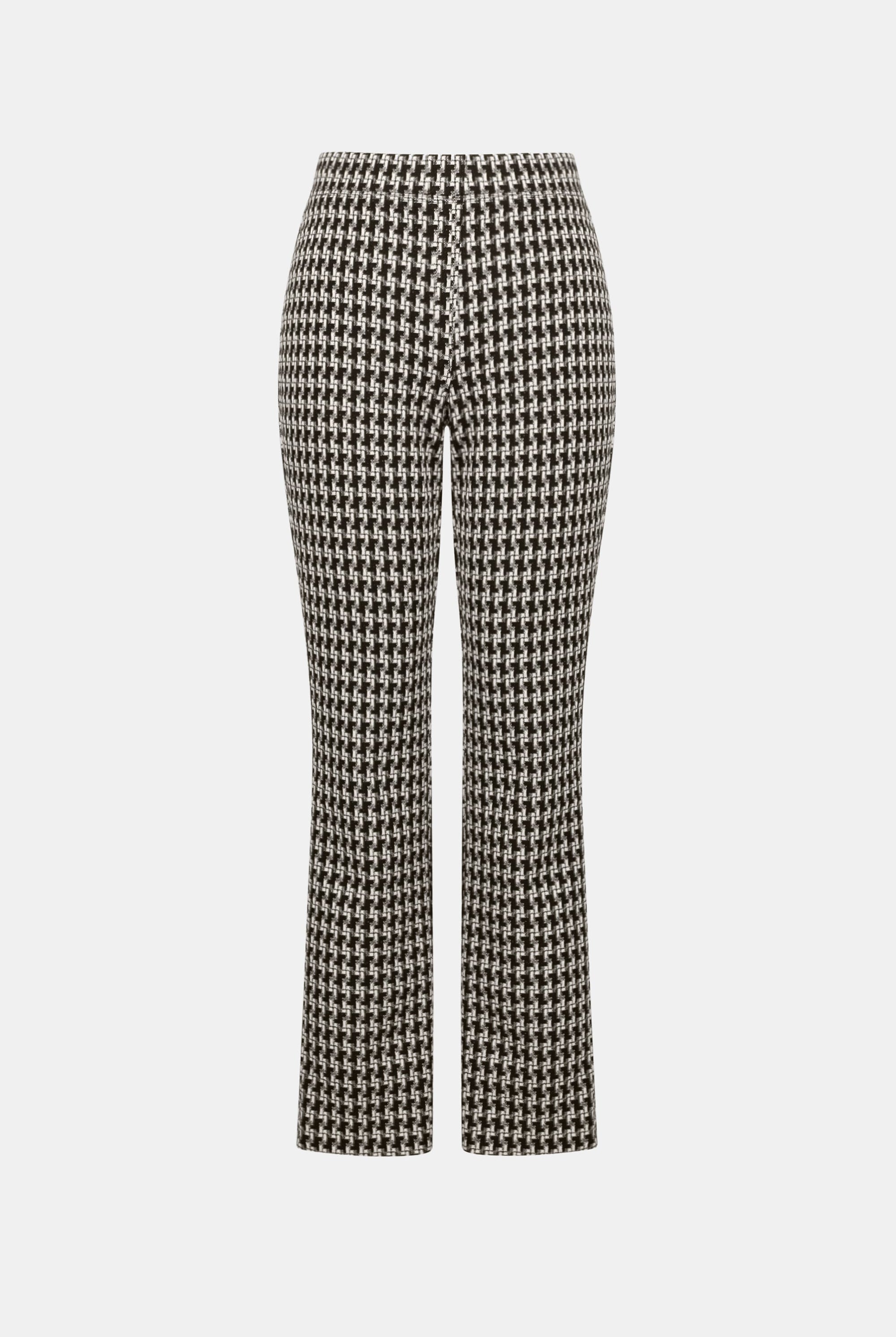 Jacquard Geometric Straight Pull-On Pants