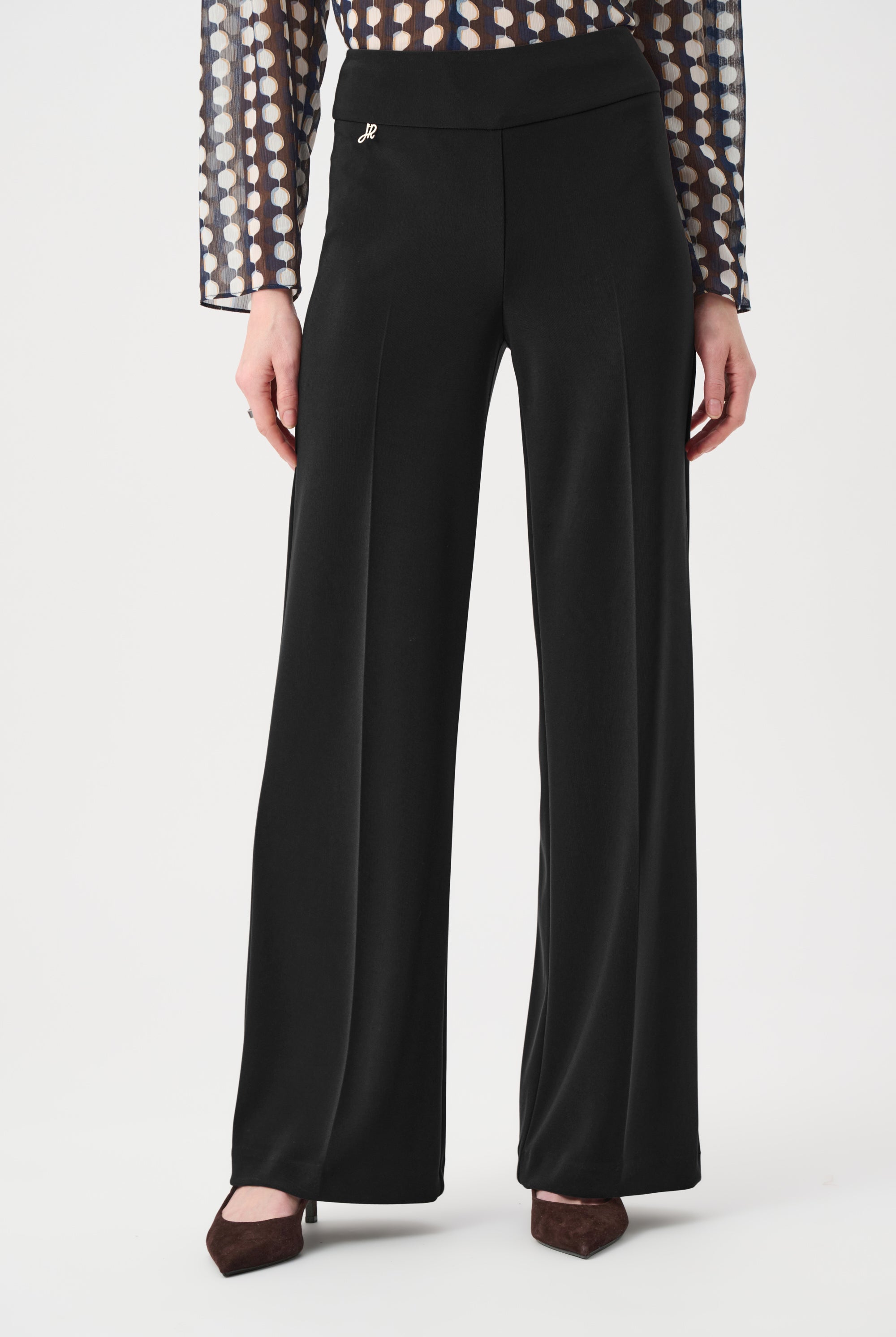 Silky Knit Wide-Leg Pull-On Pants