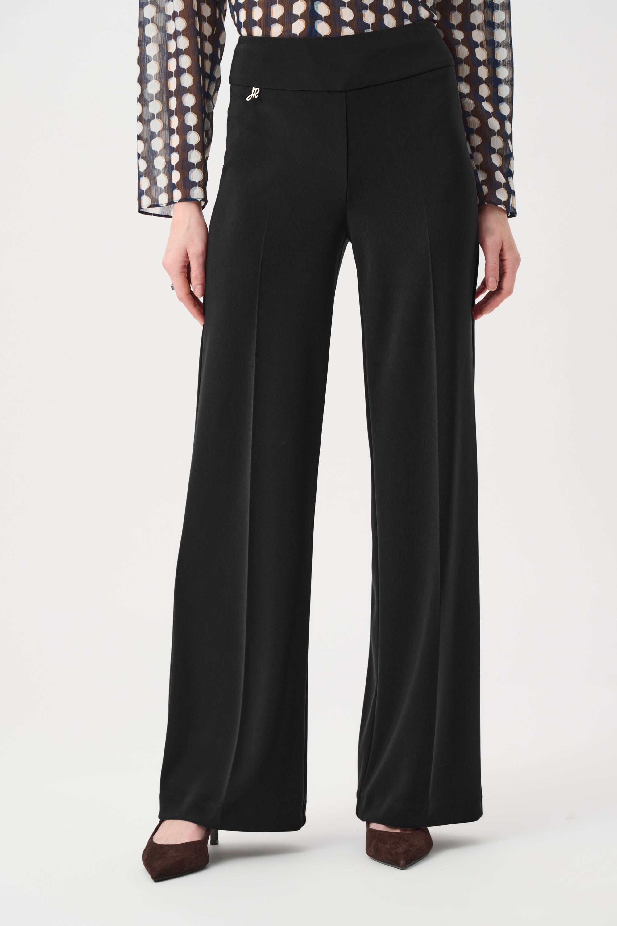 Silky Knit Wide-Leg Pull-On Pants