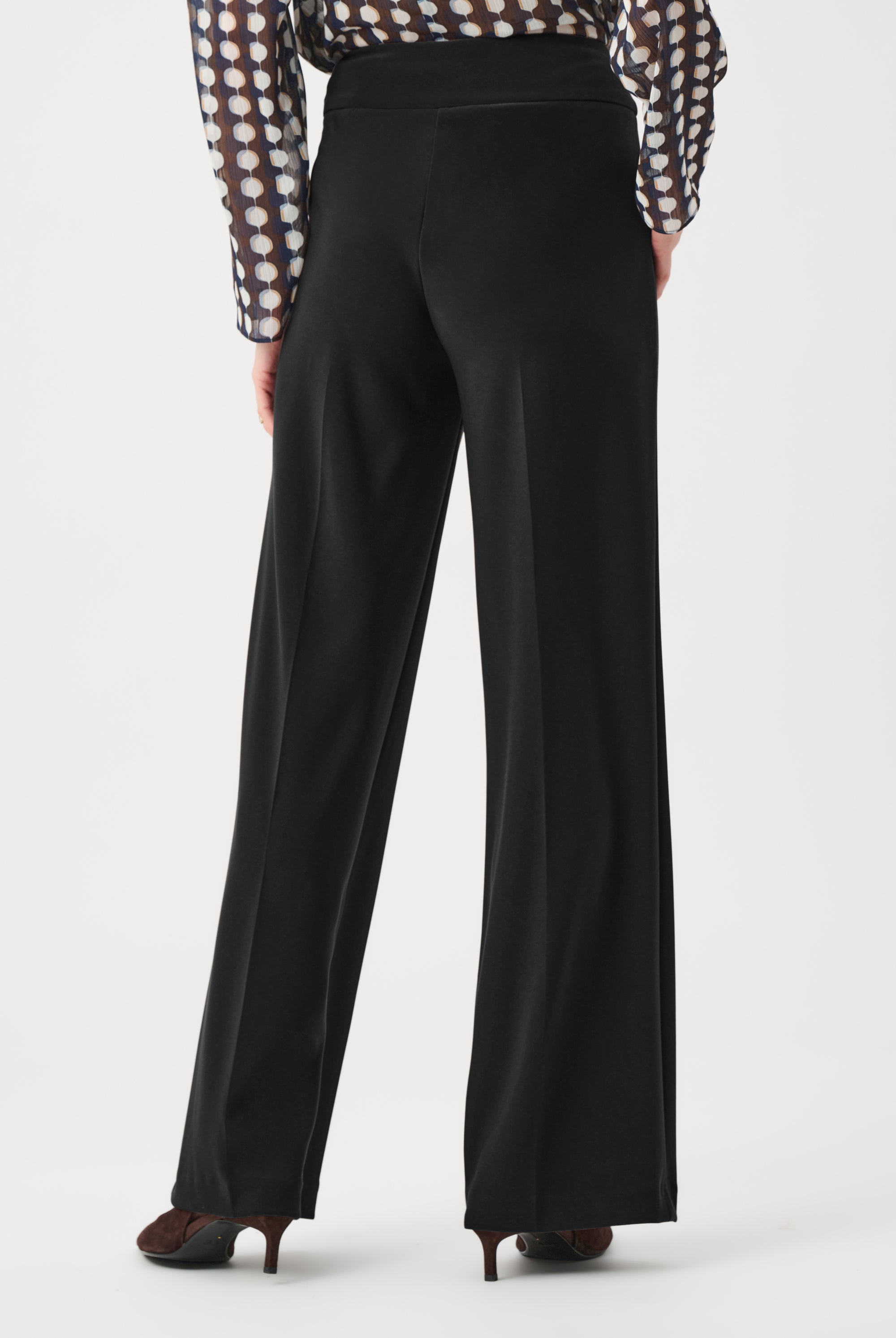 Silky Knit Wide-Leg Pull-On Pants