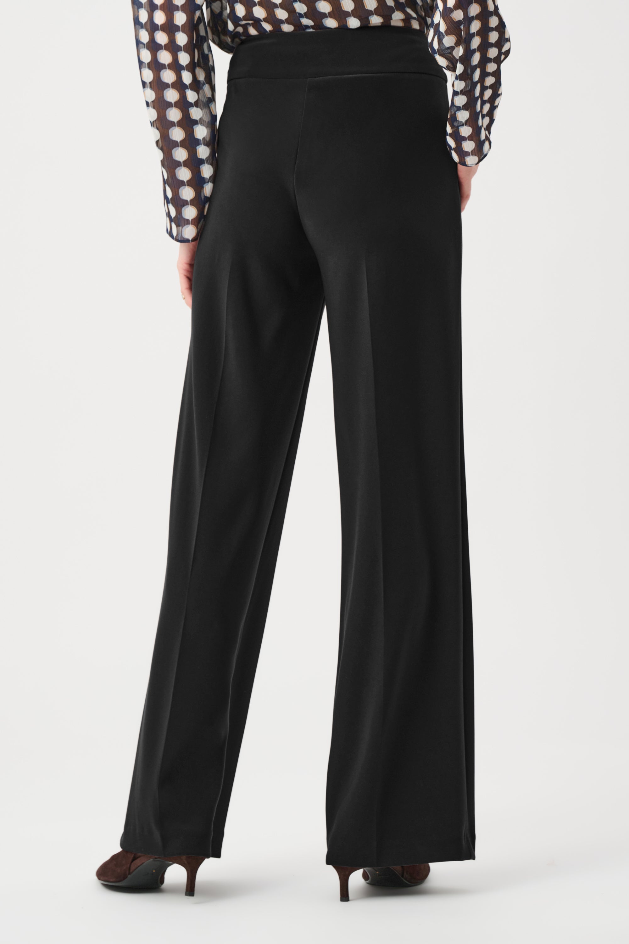 Silky Knit Wide-Leg Pull-On Pants