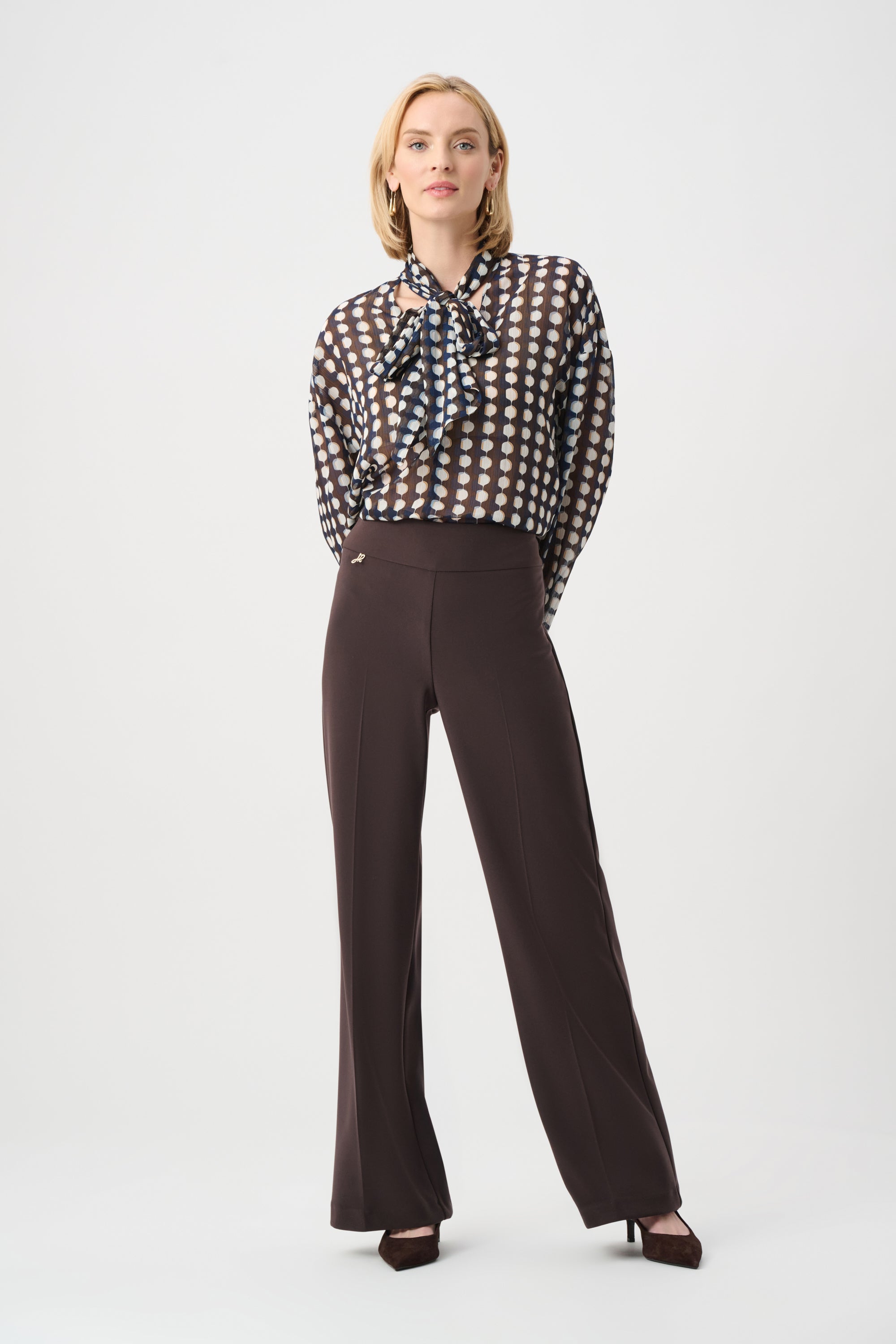 Silky Knit Wide-Leg Pull-On Pants