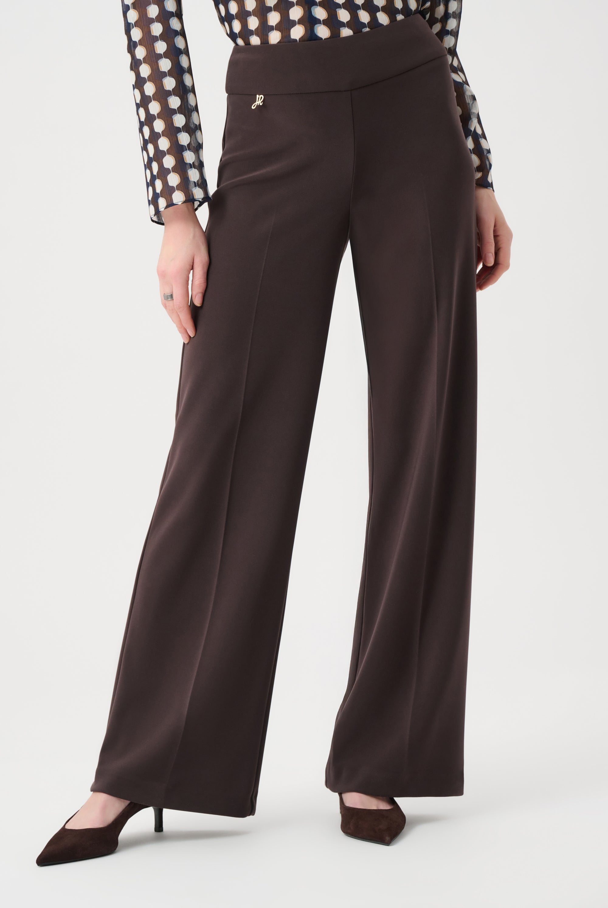 Silky Knit Wide-Leg Pull-On Pants
