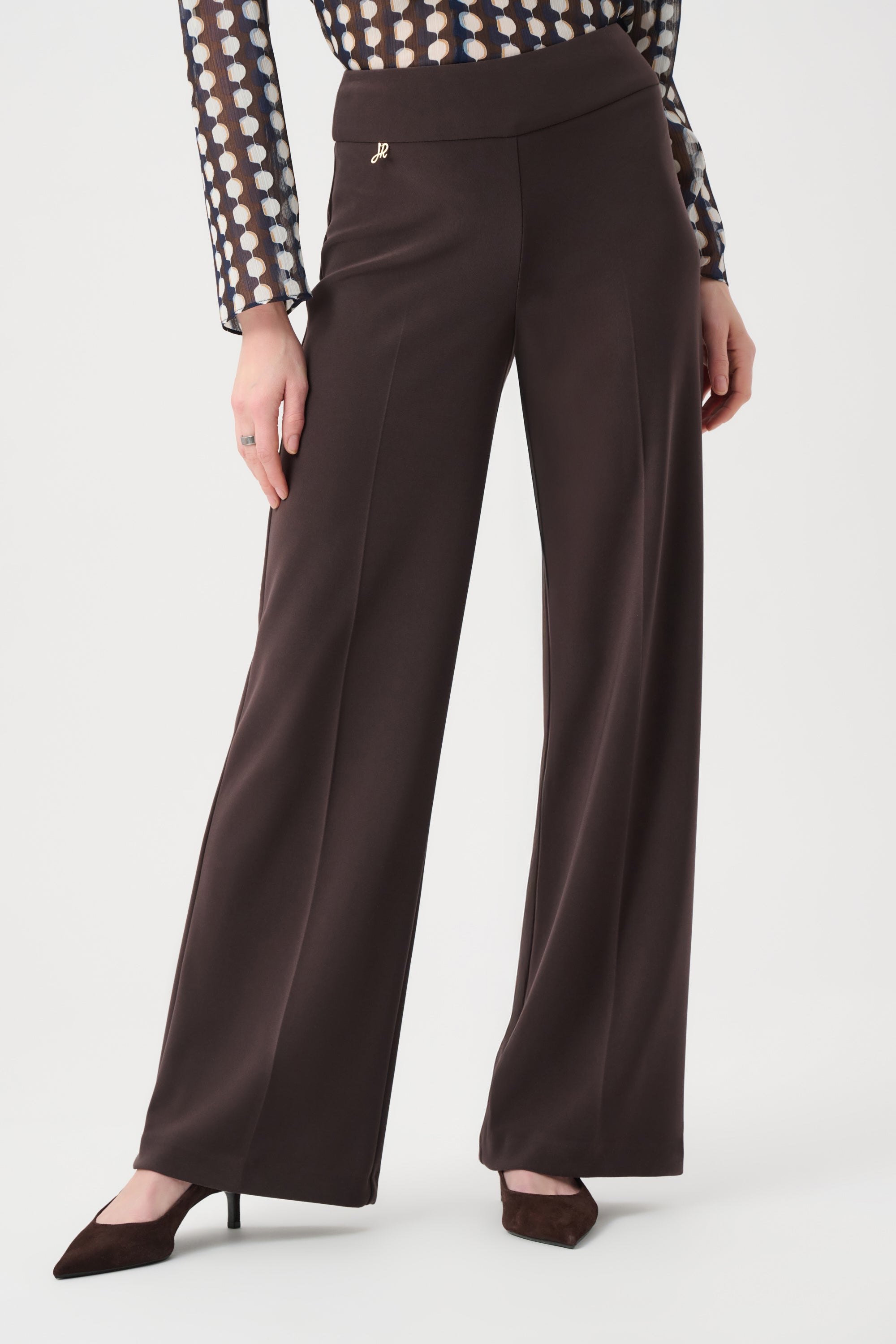 Silky Knit Wide-Leg Pull-On Pants