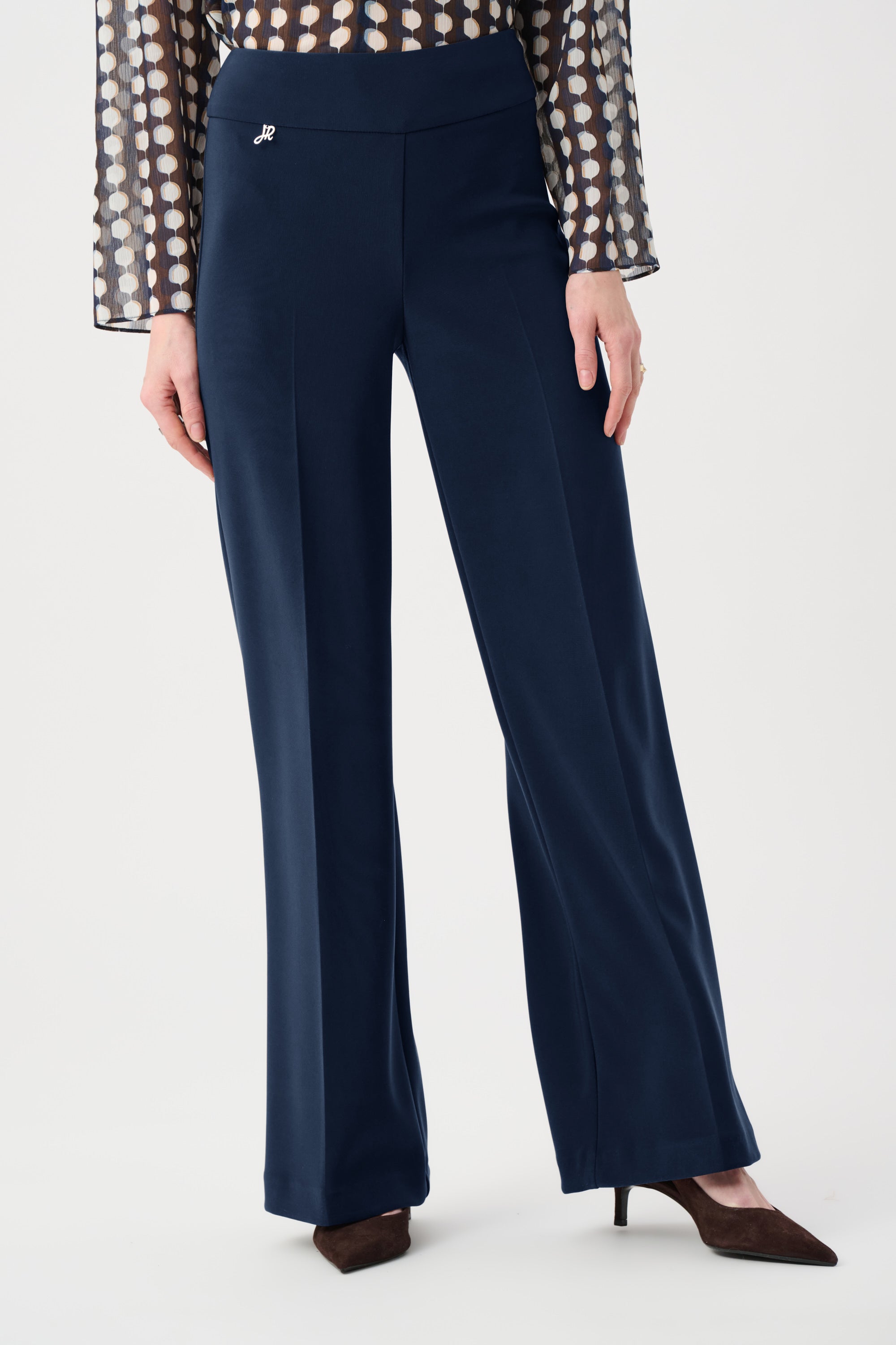 Silky Knit Wide-Leg Pull-On Pants