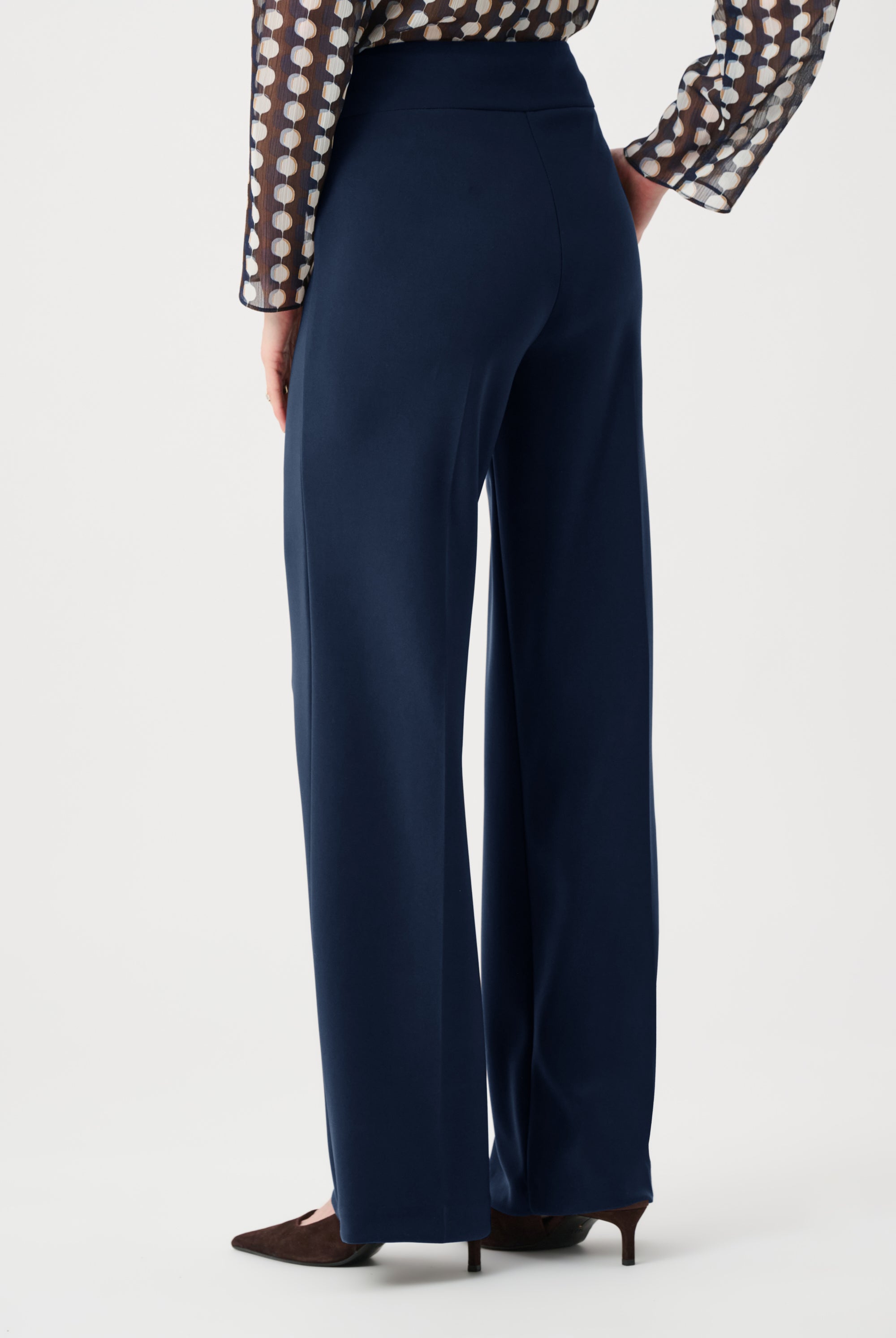 Silky Knit Wide-Leg Pull-On Pants