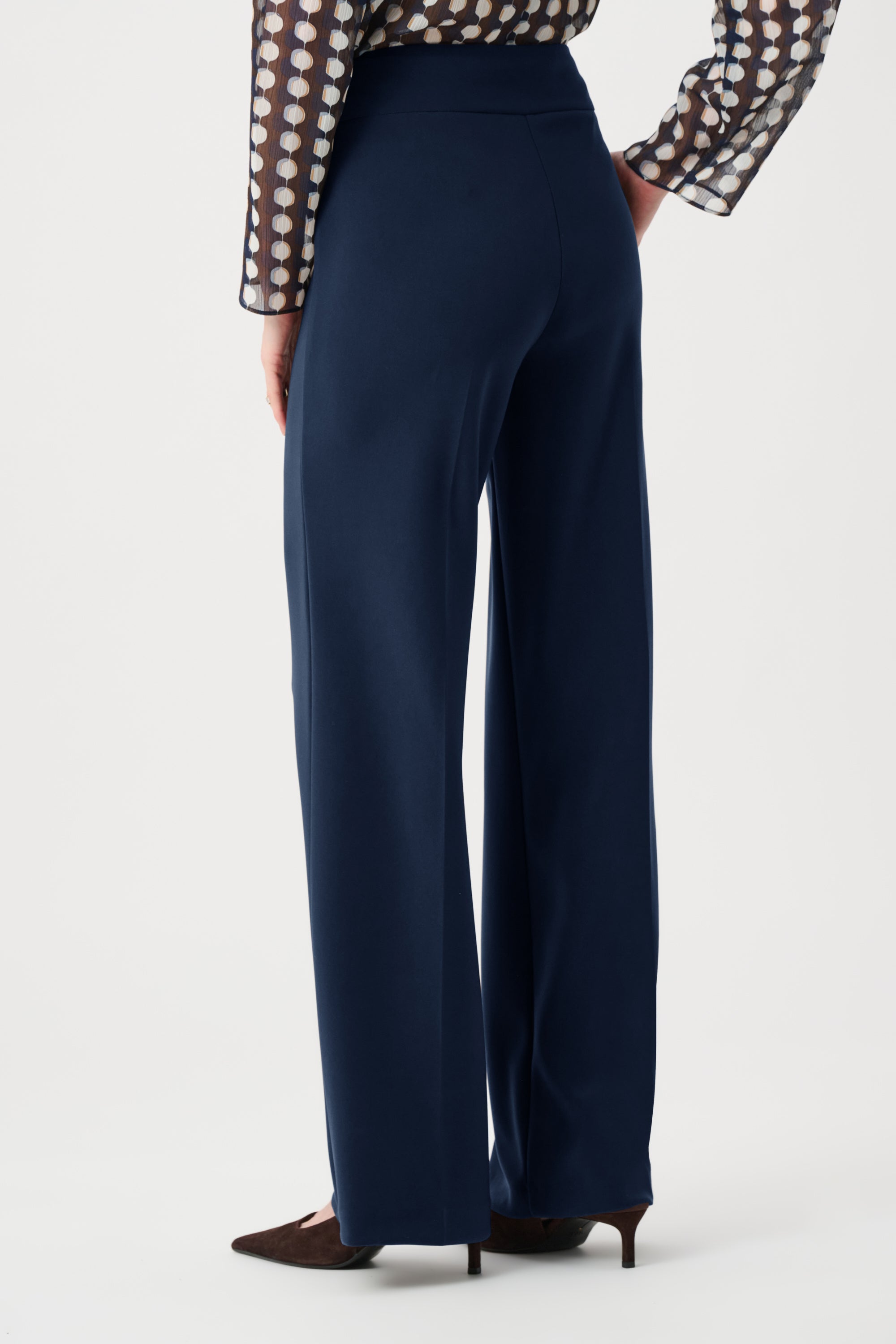 Silky Knit Wide-Leg Pull-On Pants