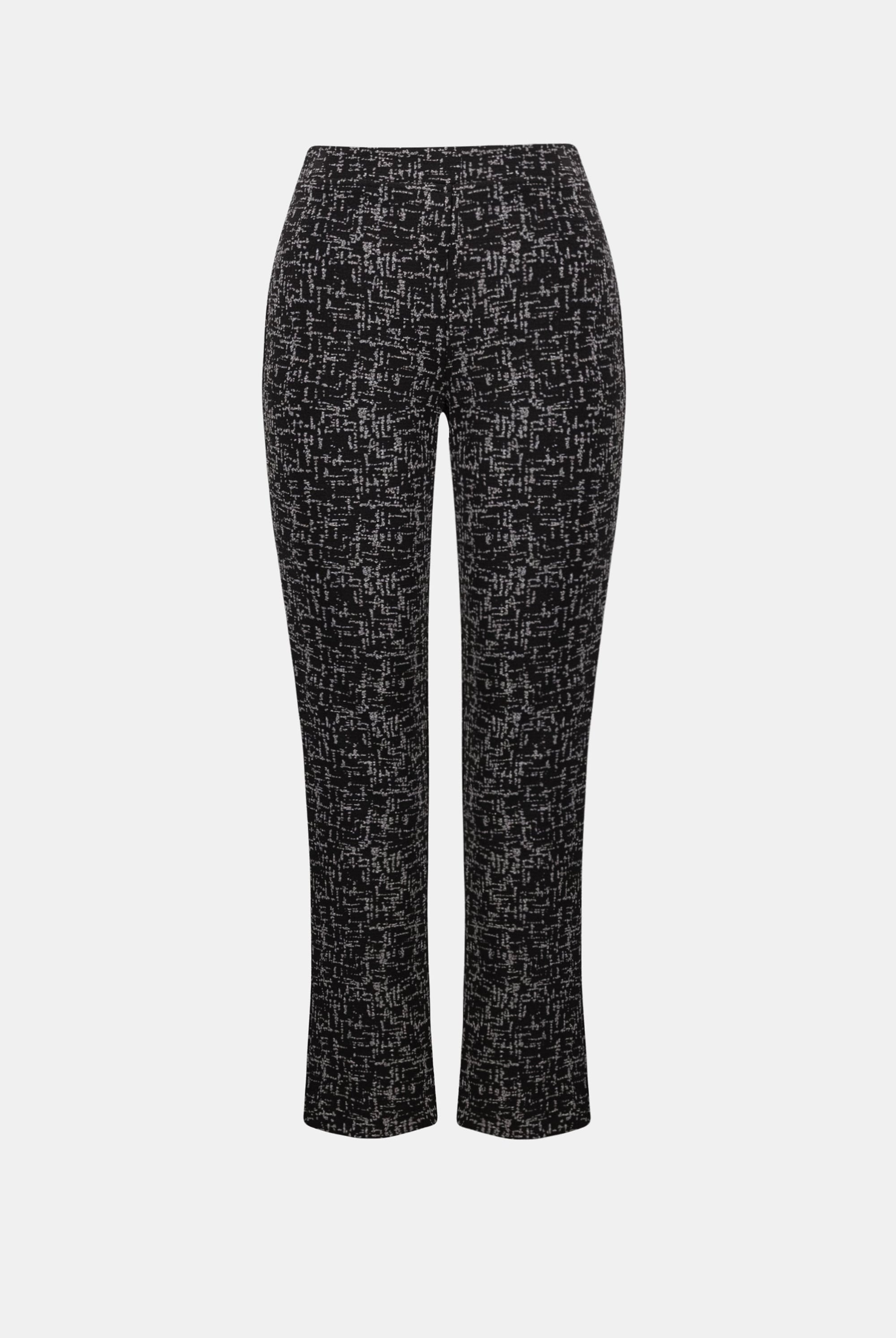 Abstract Jacquard Straight Pull-On Pants
