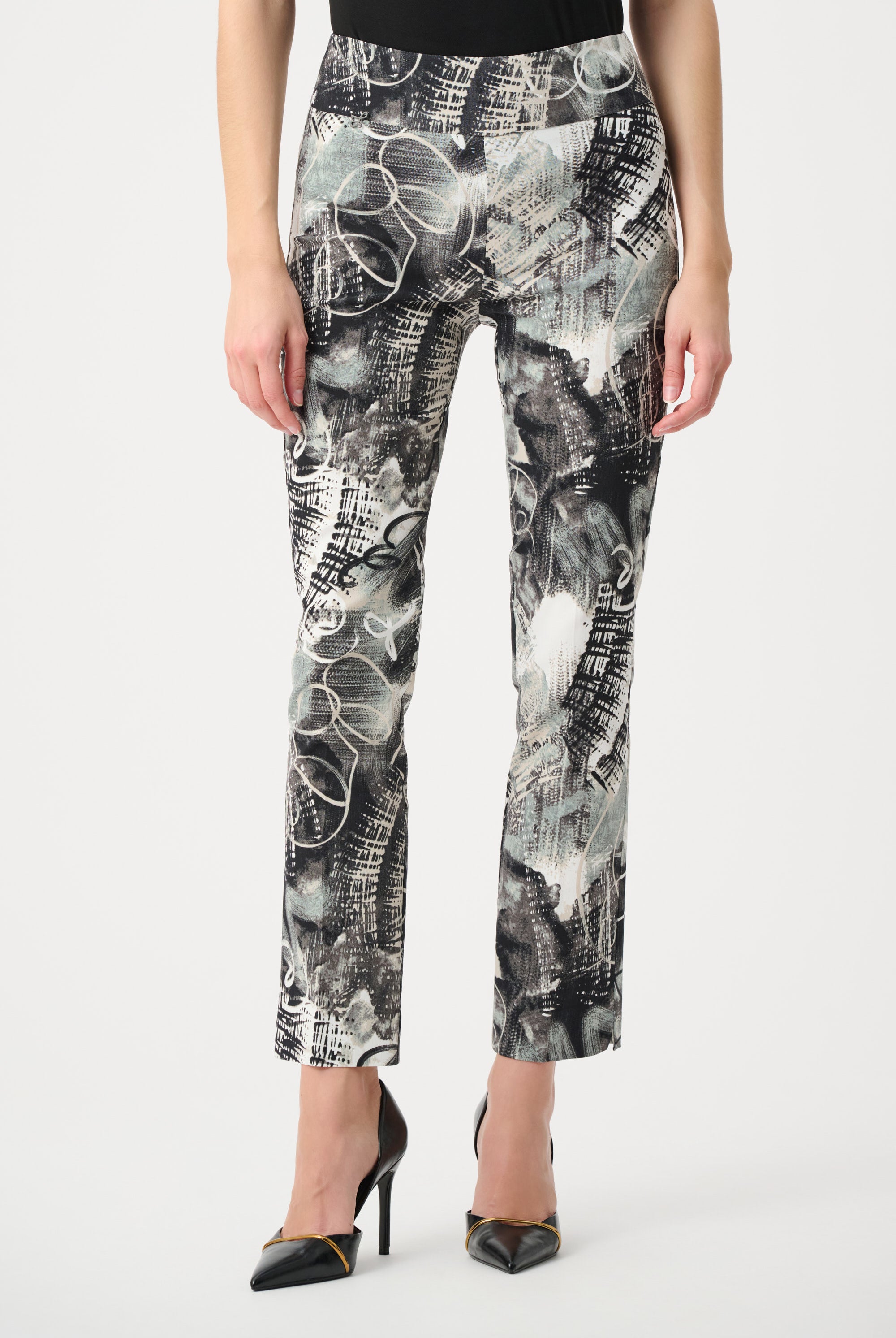 Millennium Abstract Print Pull-On Pants