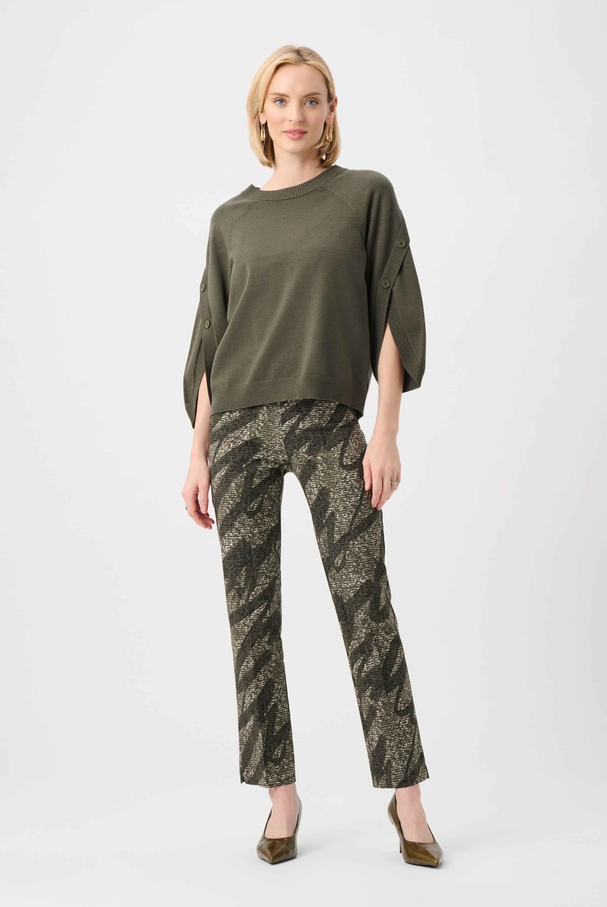 Millennium Abstract Print Pull-On Pants
