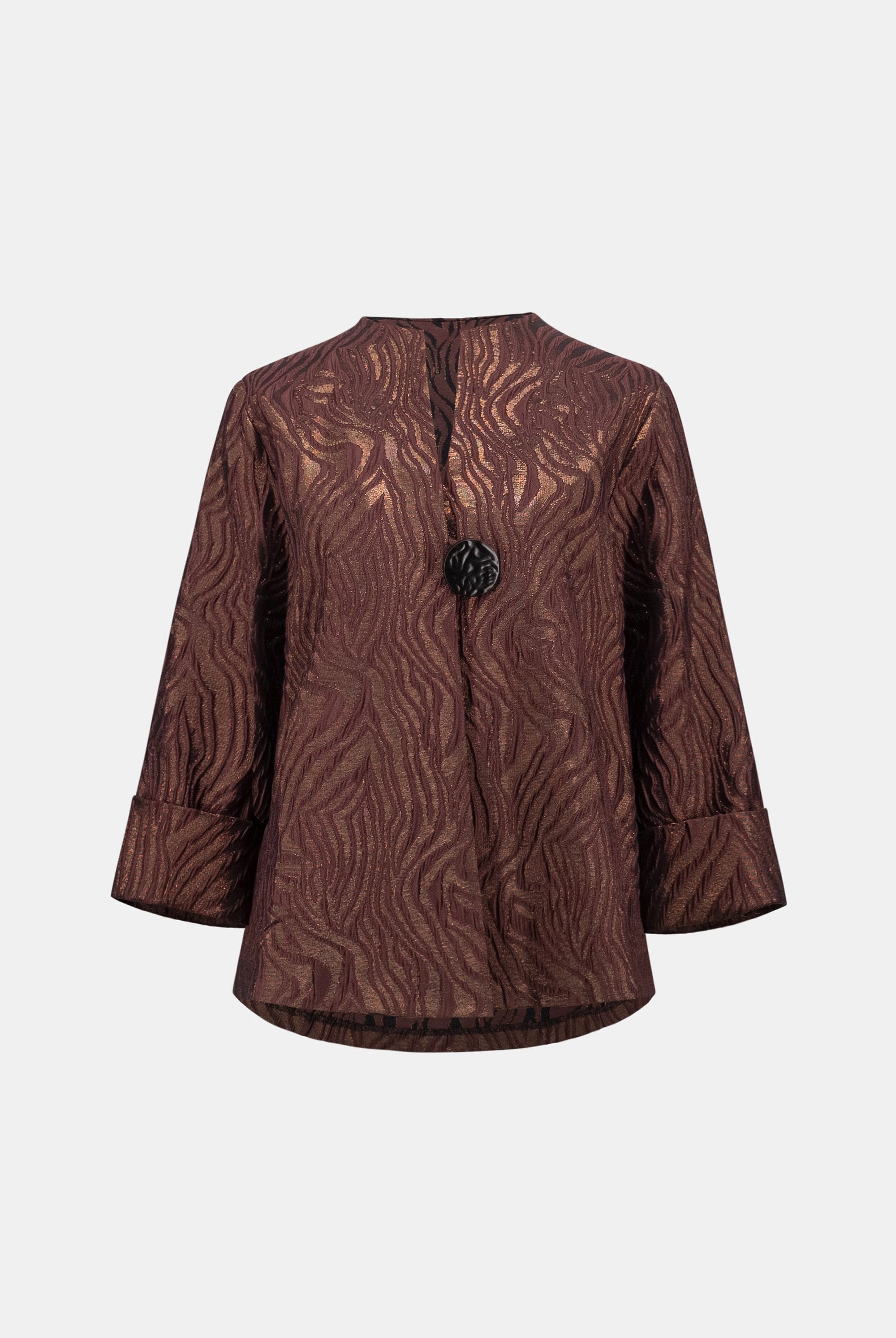 Woven Jacquard Animal Trapeze Jacket