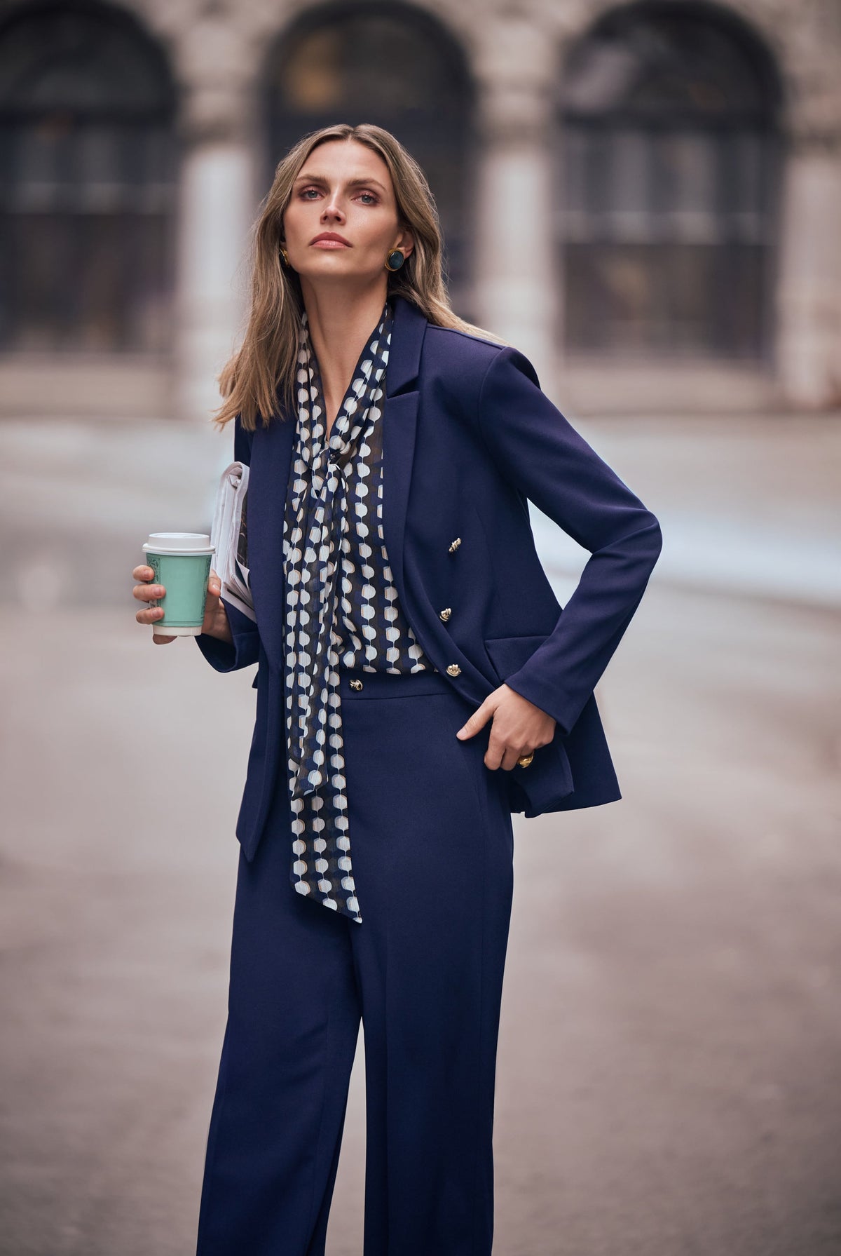 Joseph Ribkoff Scuba Crepe Fitted Blazer-263086, view 5