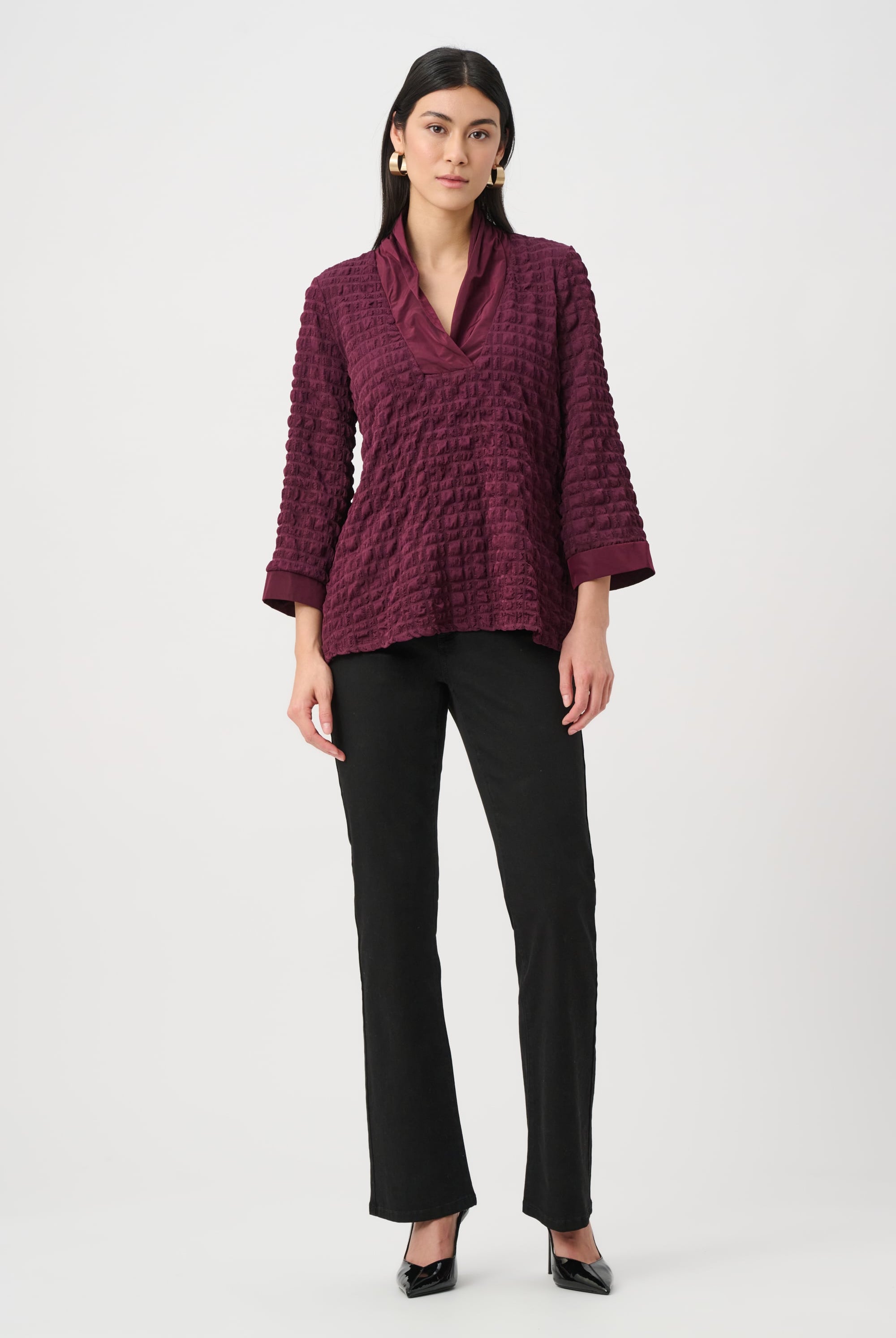 Bubble Jacquard & Memory Straight Top