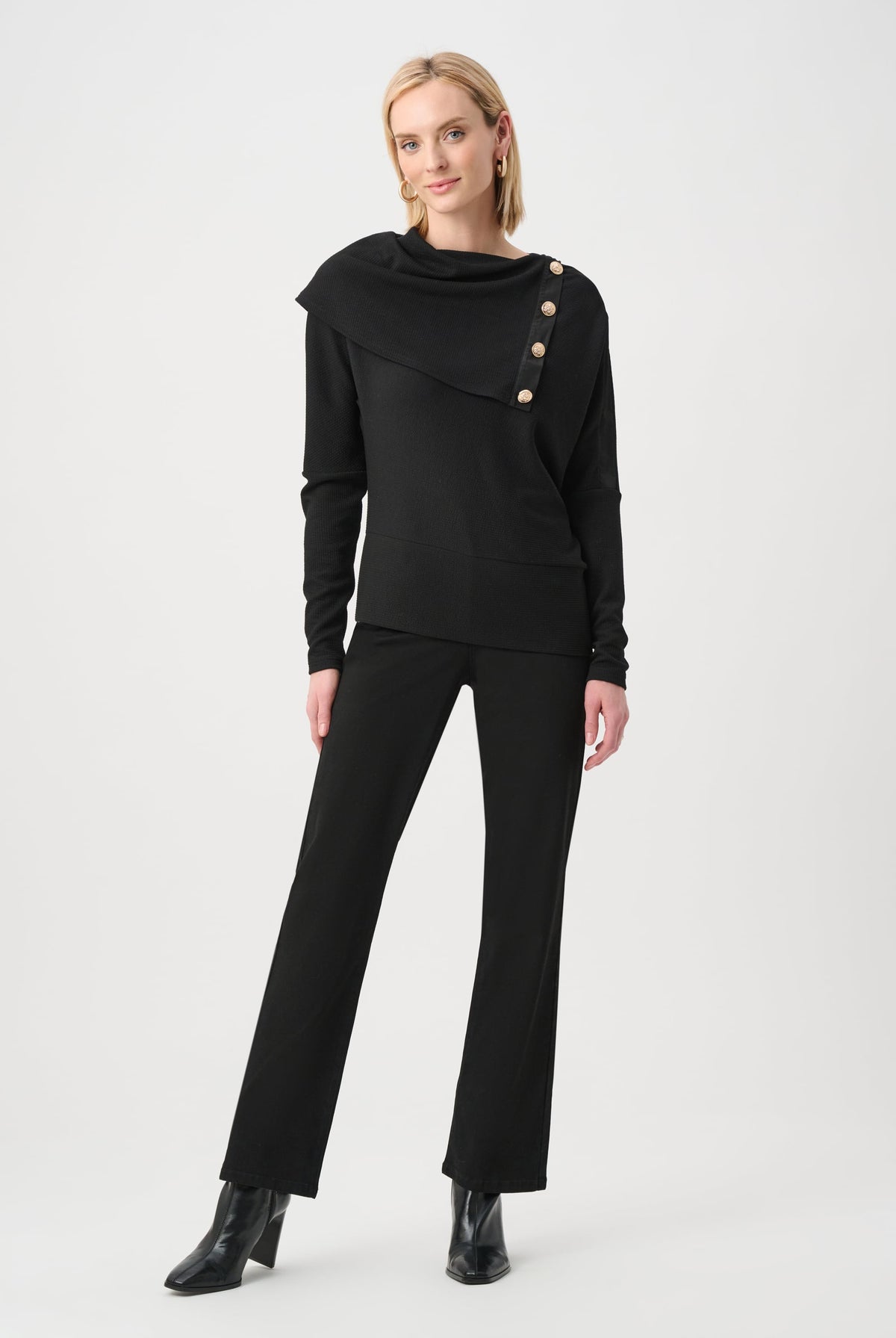 Joseph Ribkoff Jacquard Sweater Boxy Top-263112, view 3
