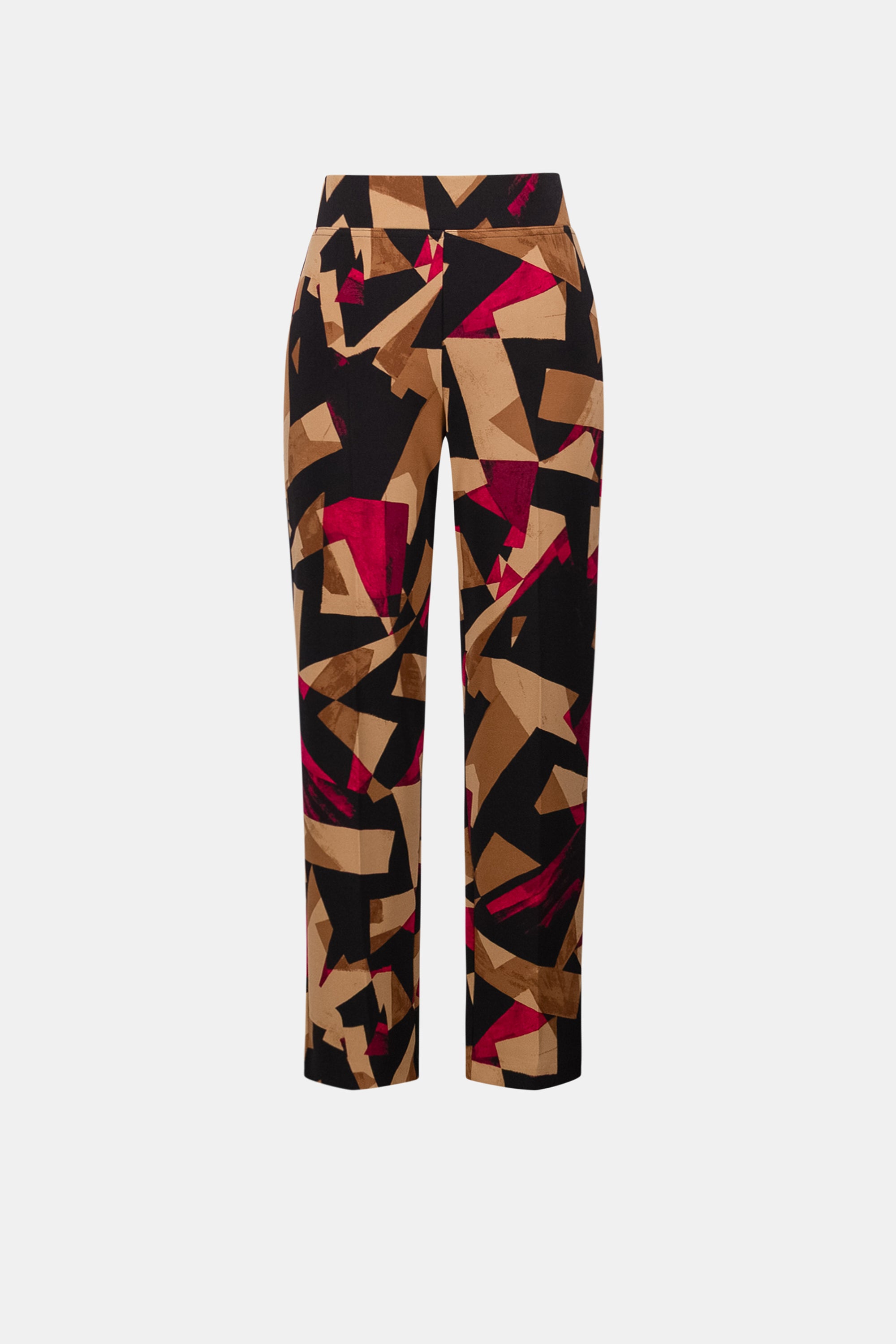 Silky Knit Abstract Print Straight Pull-On Pant