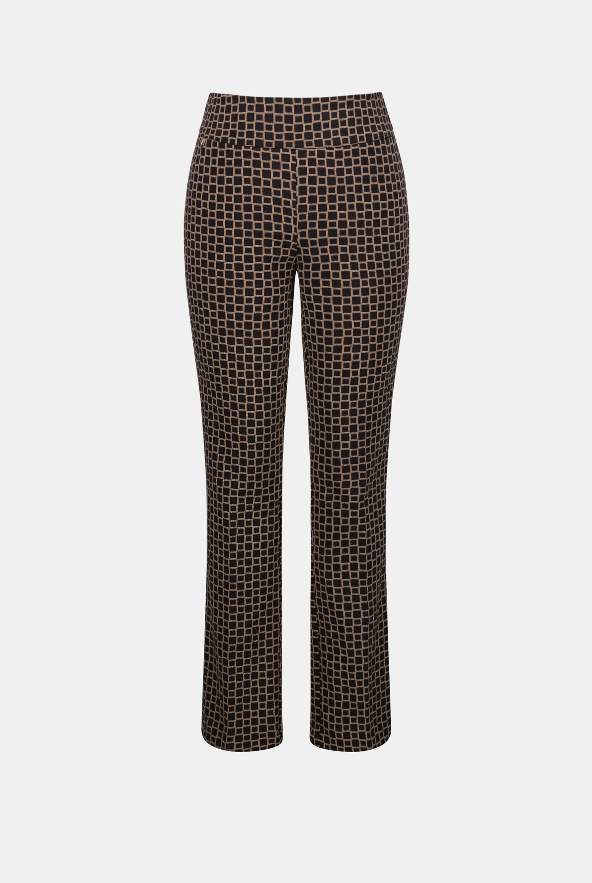 Geometric Jacquard Straight Pull On Pant