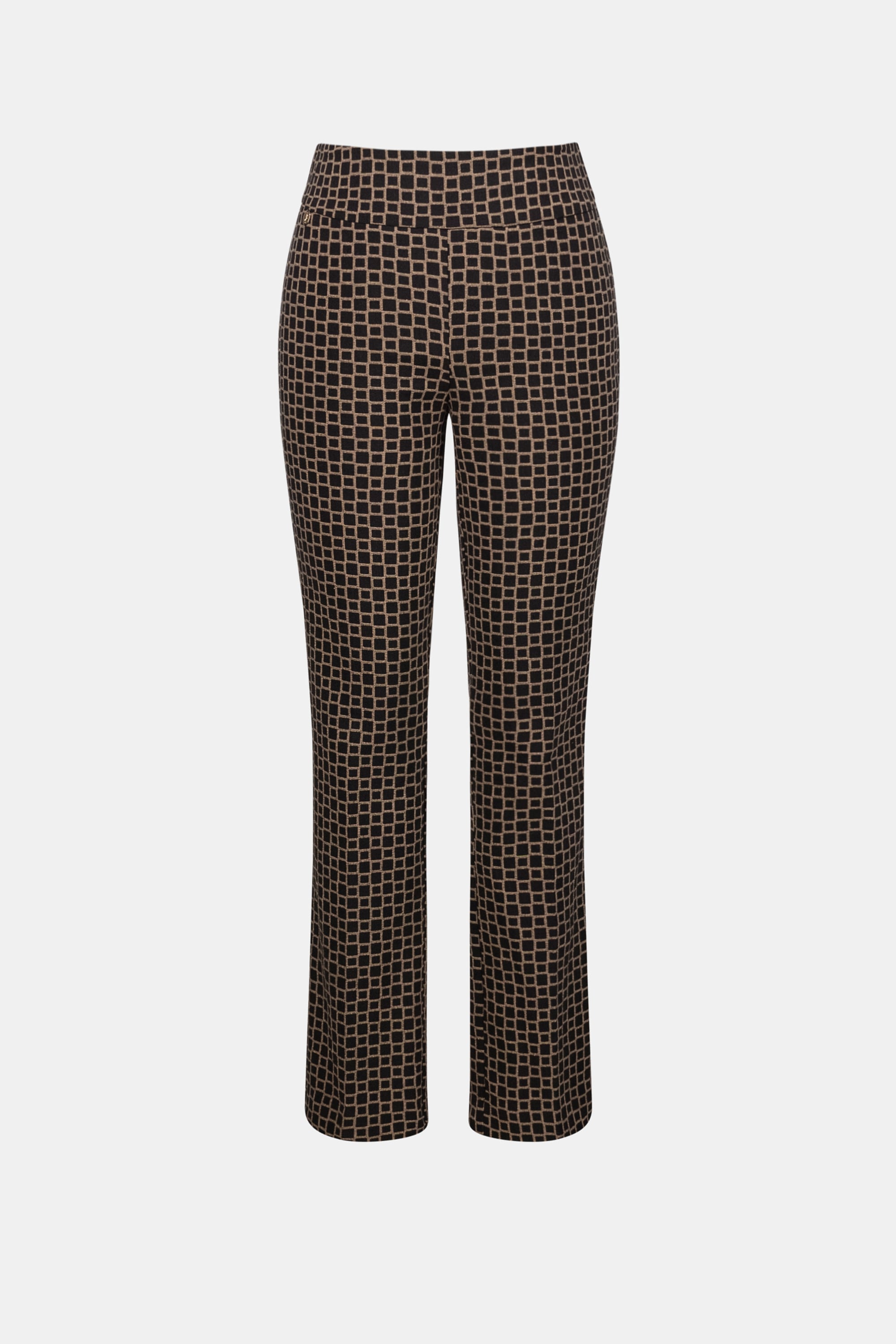 Geometric Jacquard Straight Pull On Pant