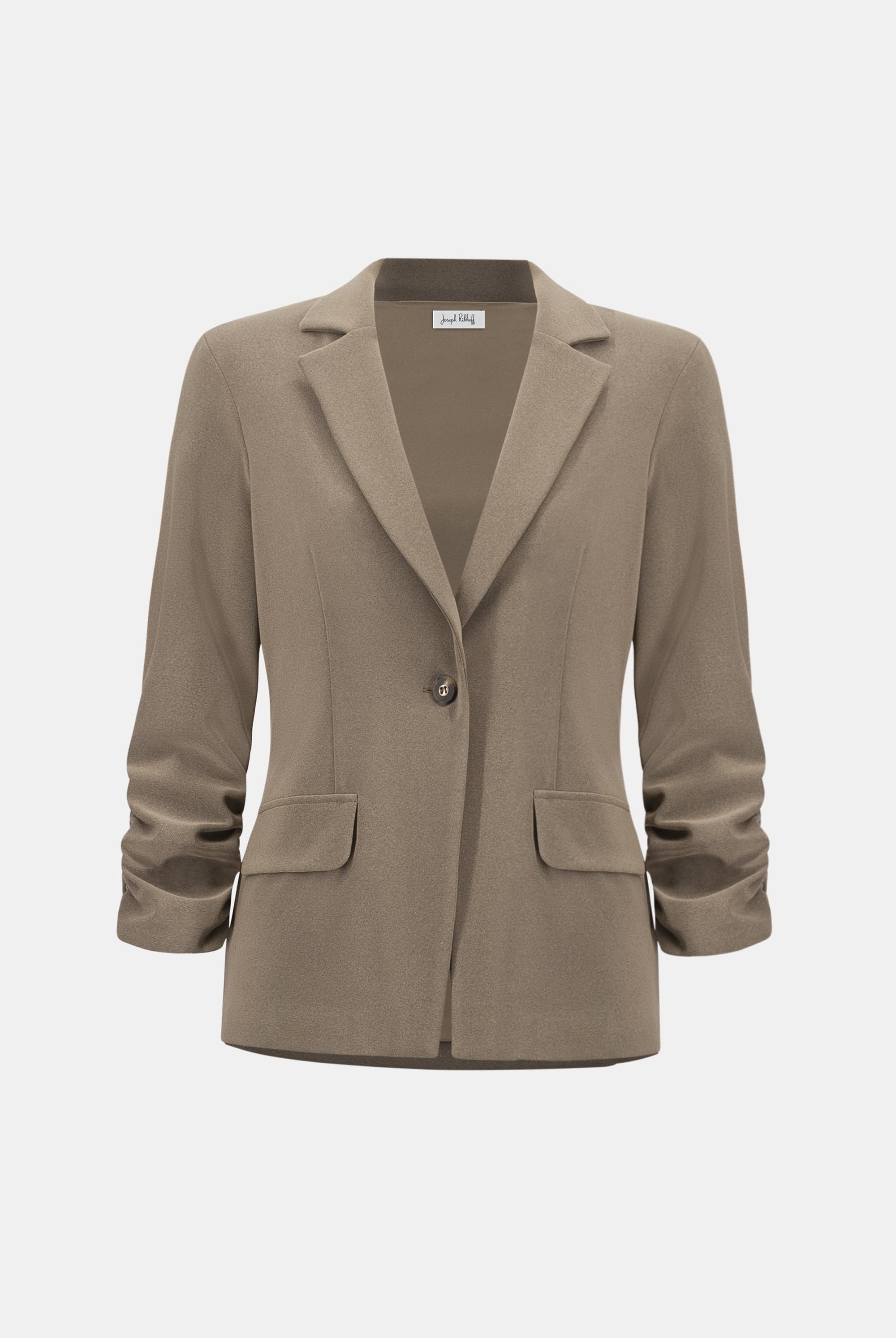 Melange Silky Knit Straight Blazer