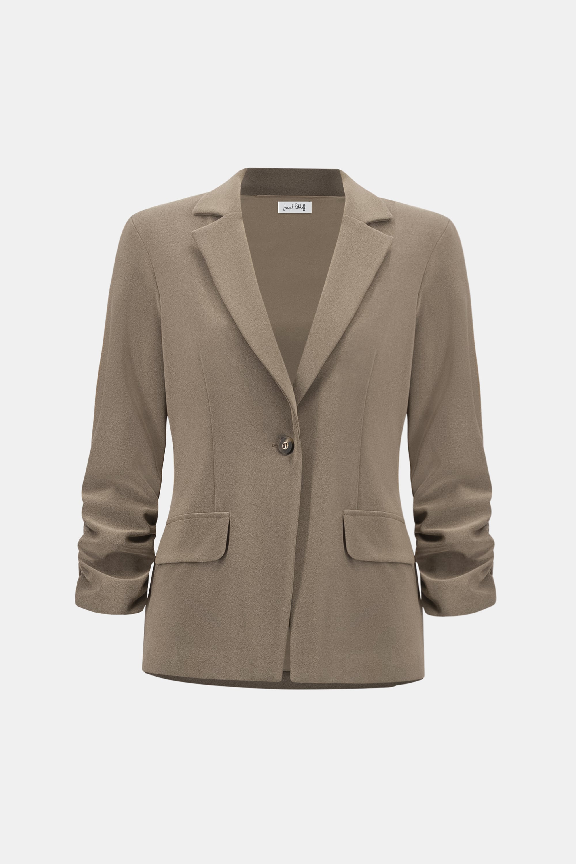 Melange Silky Knit Straight Blazer