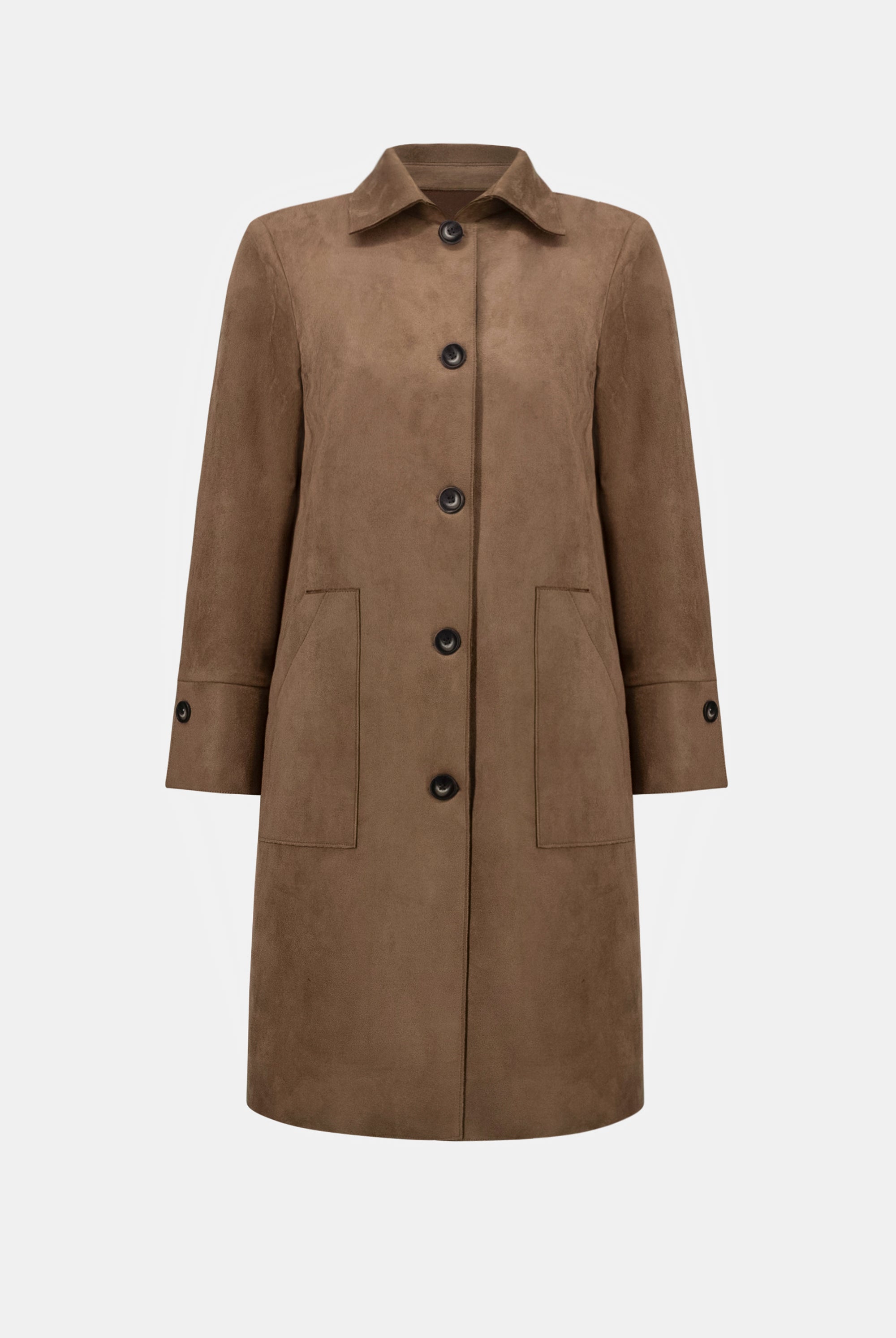 Scuba Suede Straight Coat