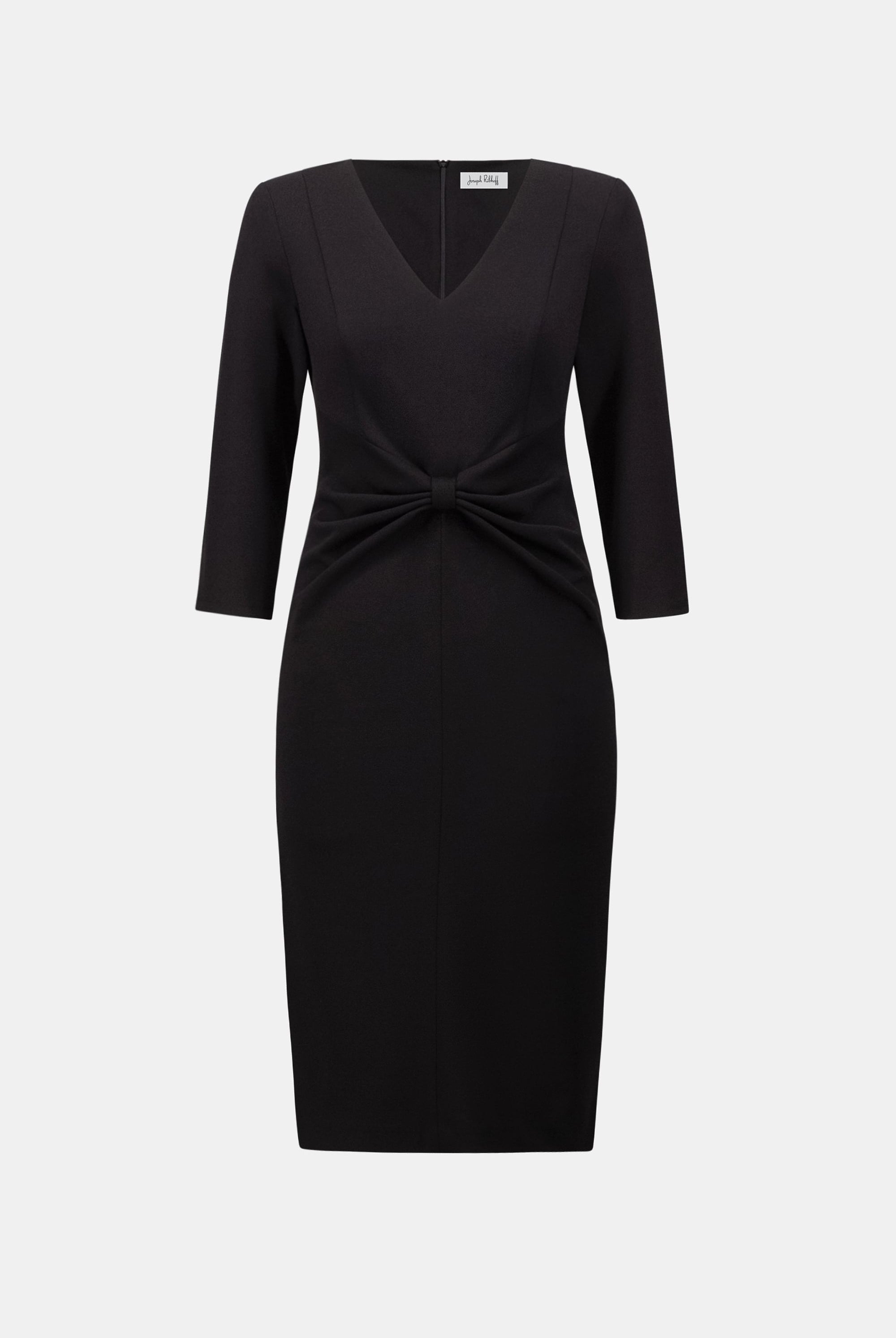 Scuba Crepe Knotted-Waist Sheath Dress