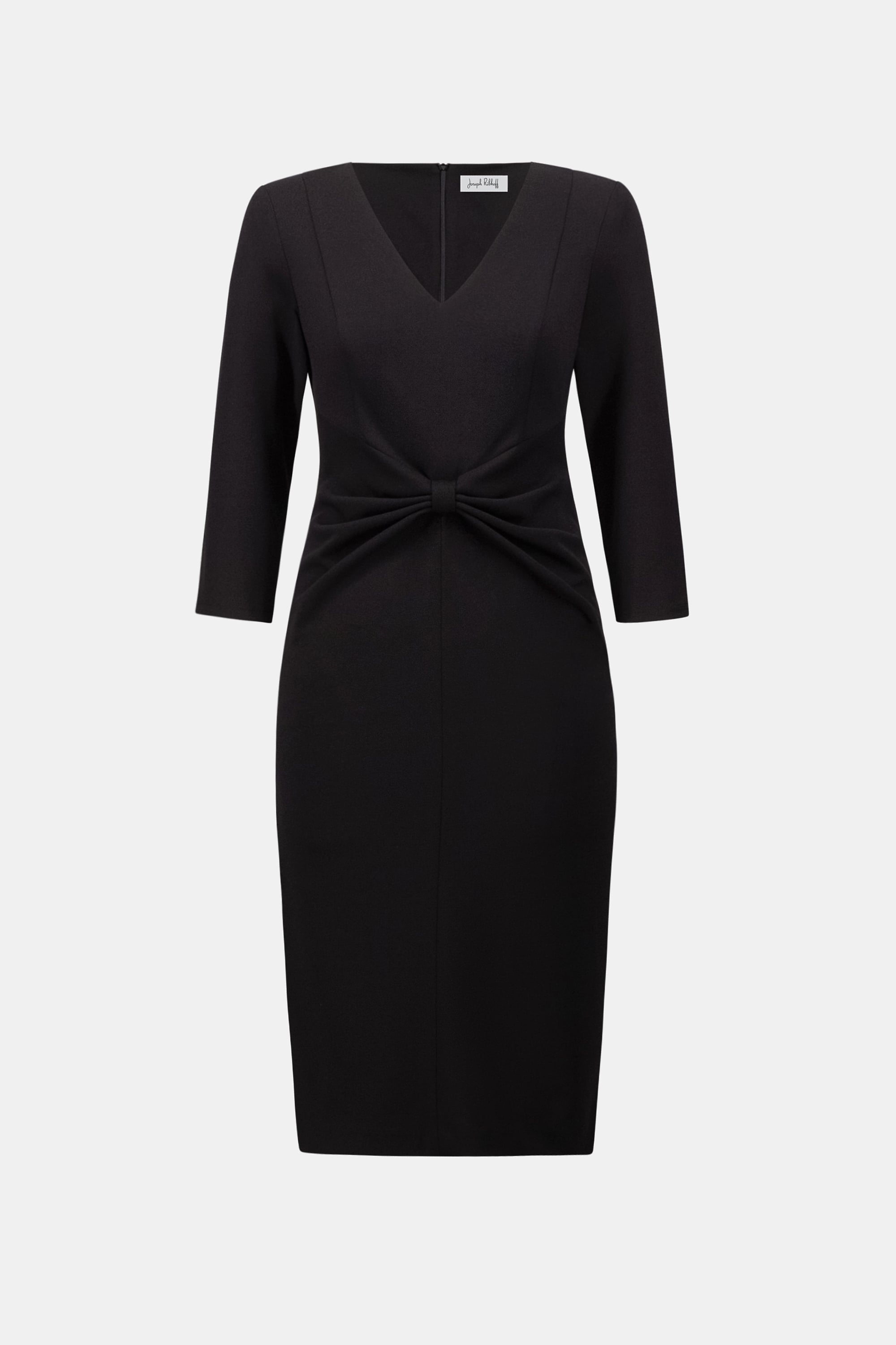 Scuba Crepe Knotted-Waist Sheath Dress
