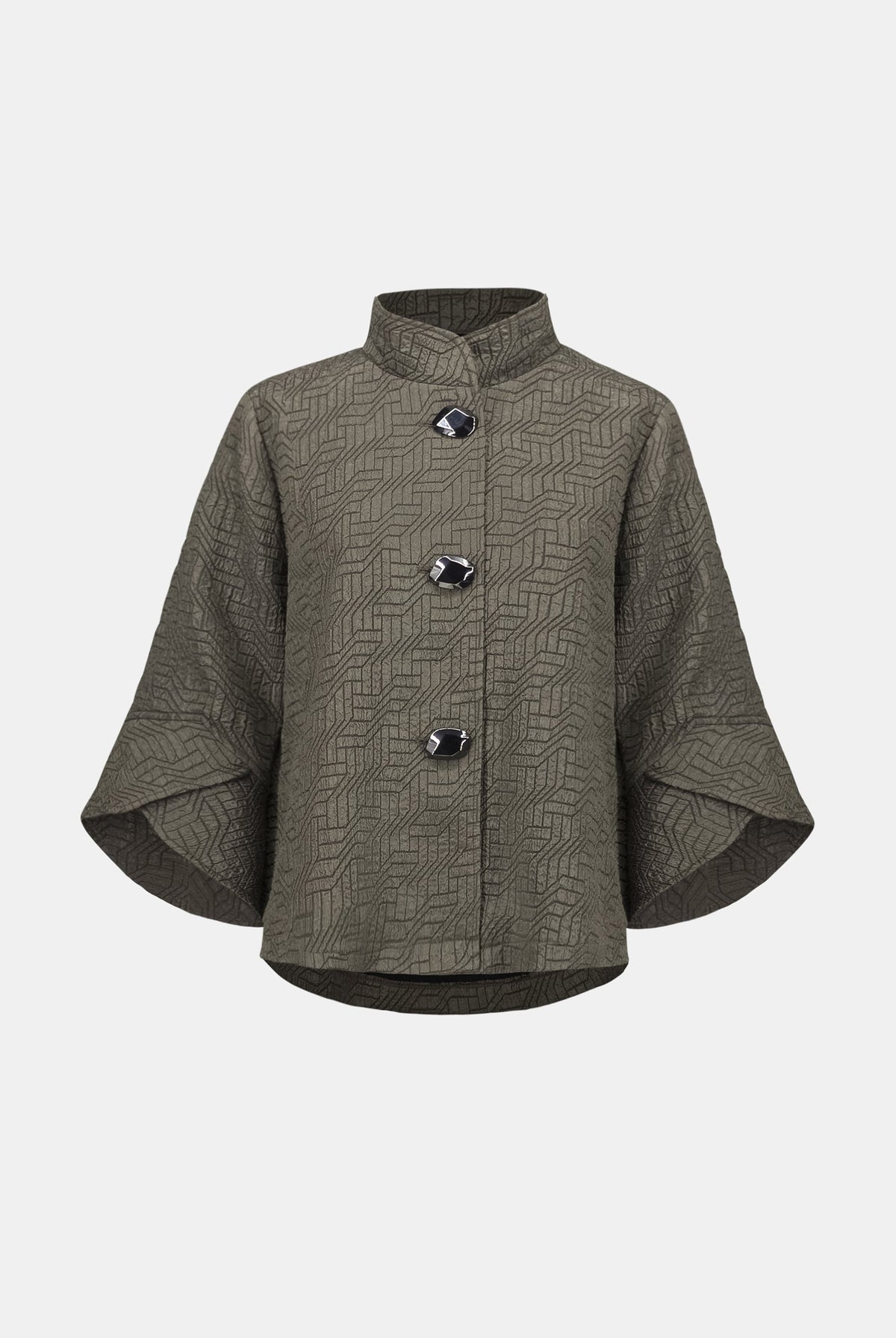 Joseph Ribkoff Geometric Jacquard Trapeze Jacket-263152, view 6