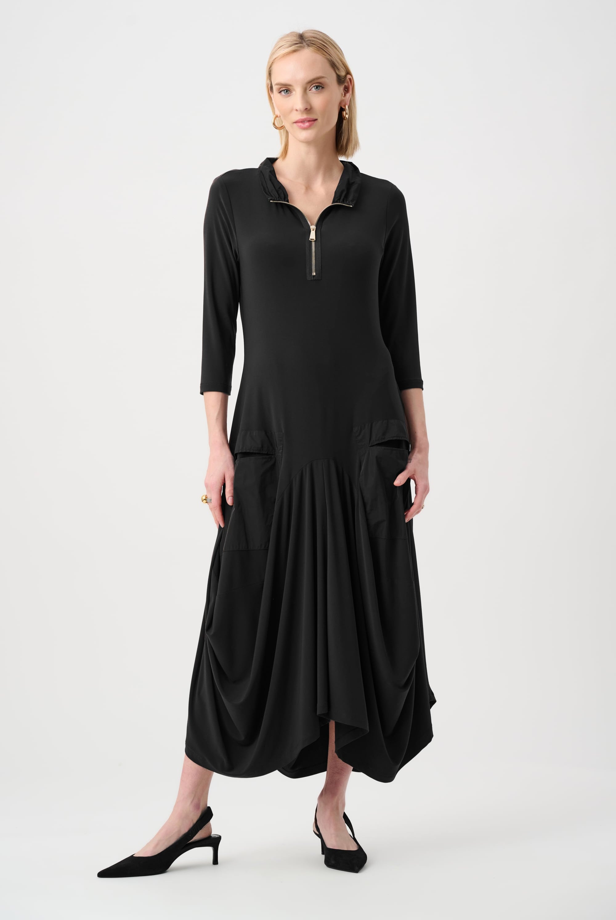 Silky Knit And Memory Cocoon Dress