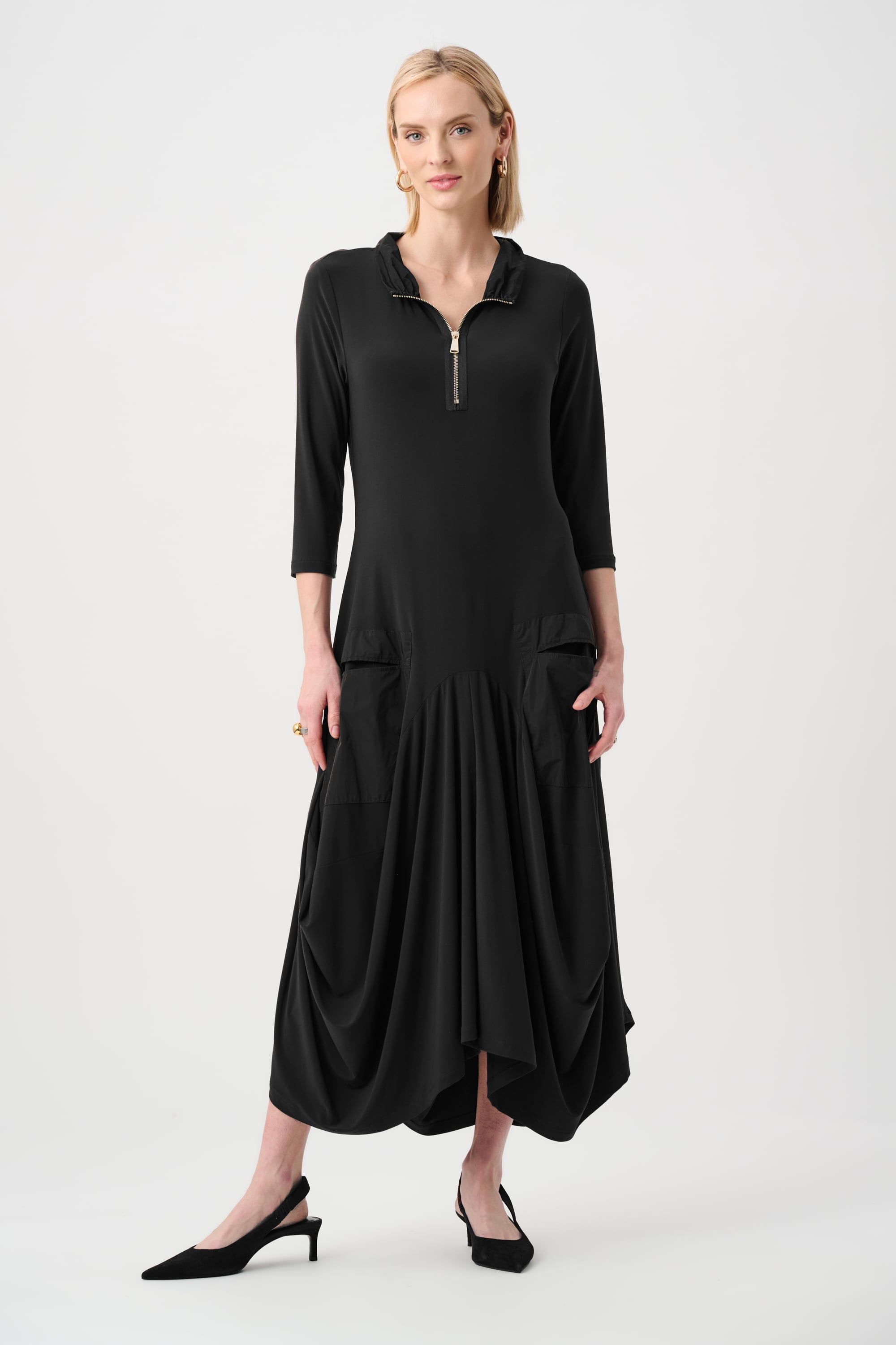 Silky Knit And Memory Cocoon Dress