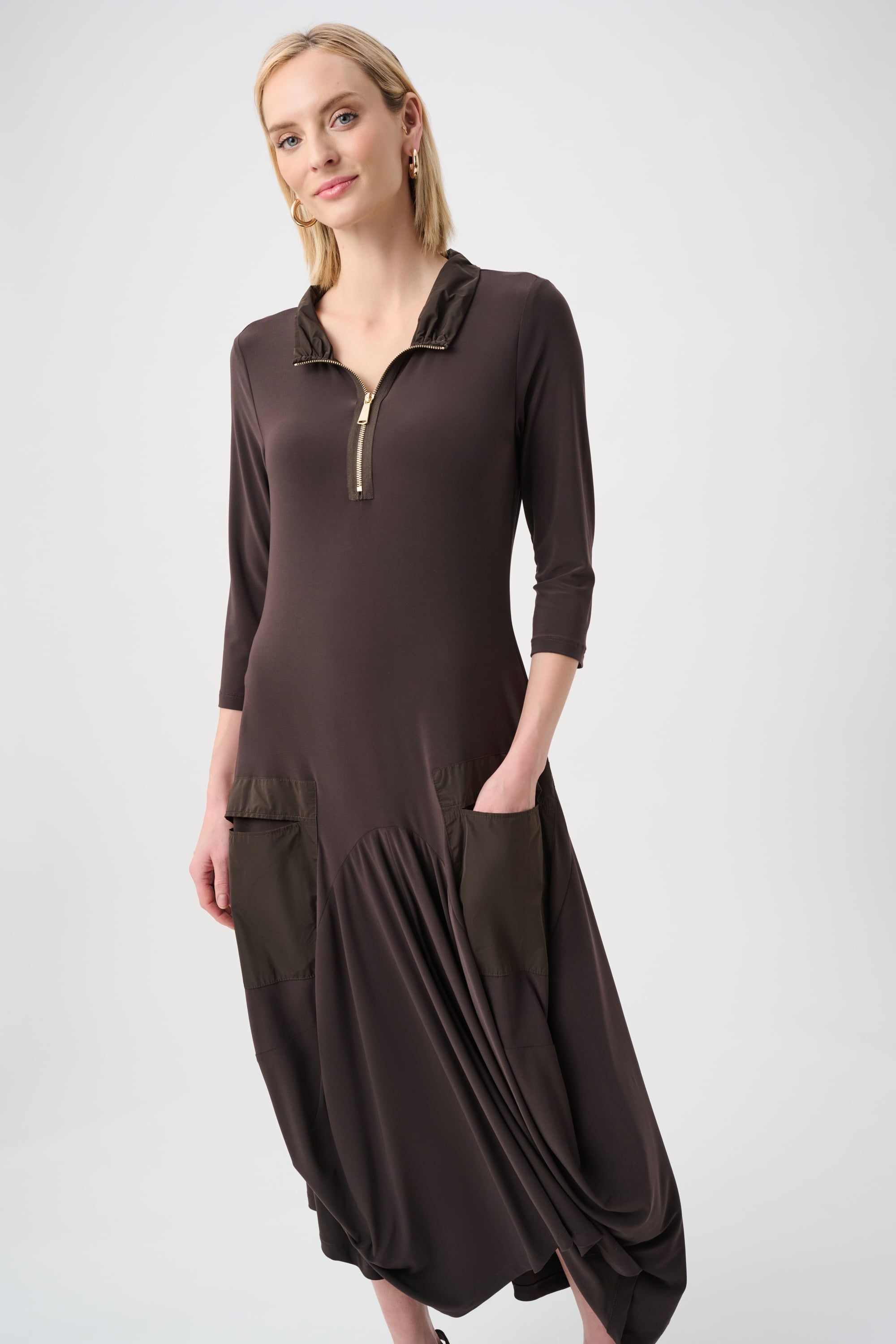 Silky Knit And Memory Cocoon Dress