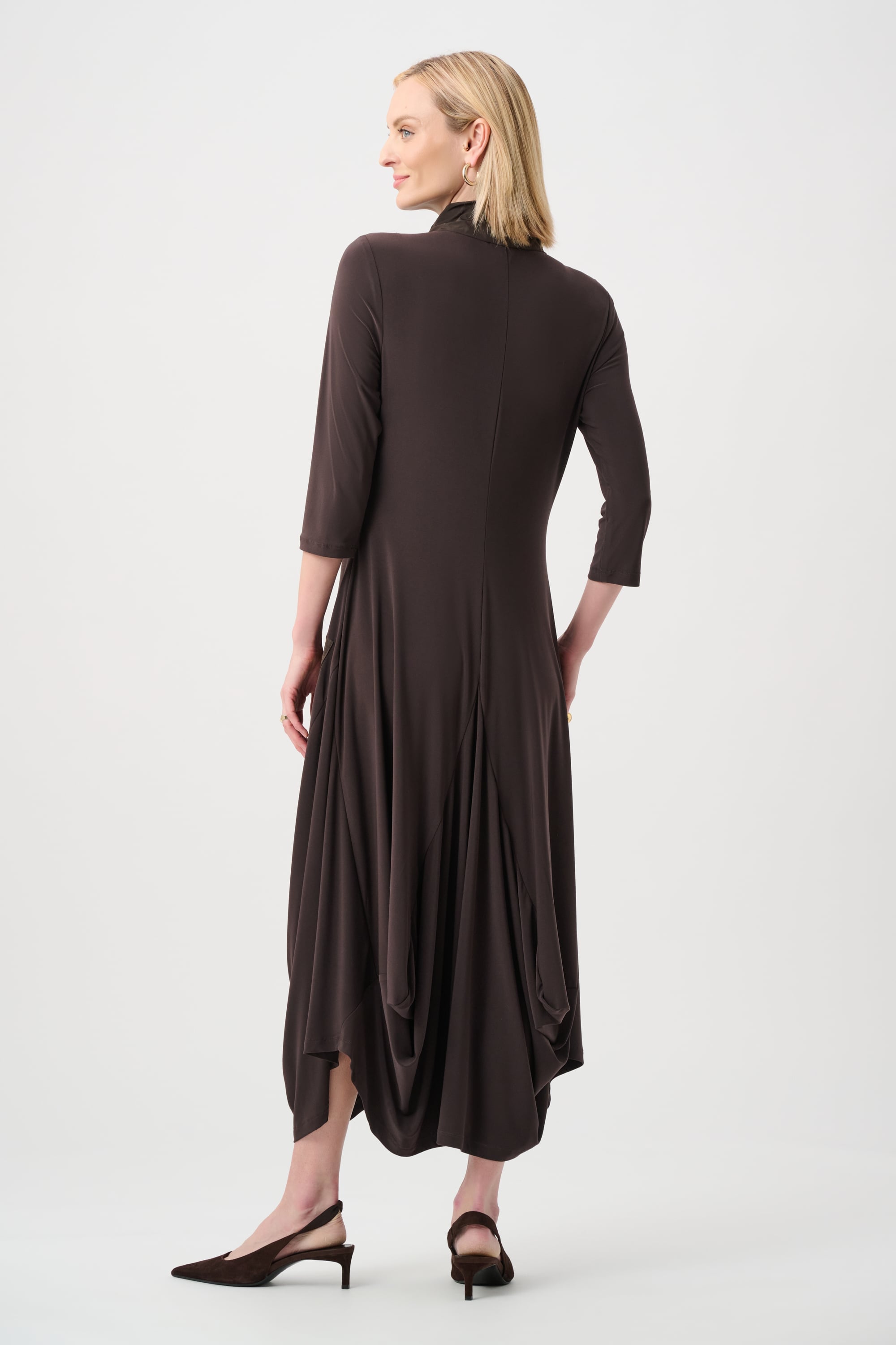 Silky Knit And Memory Cocoon Dress