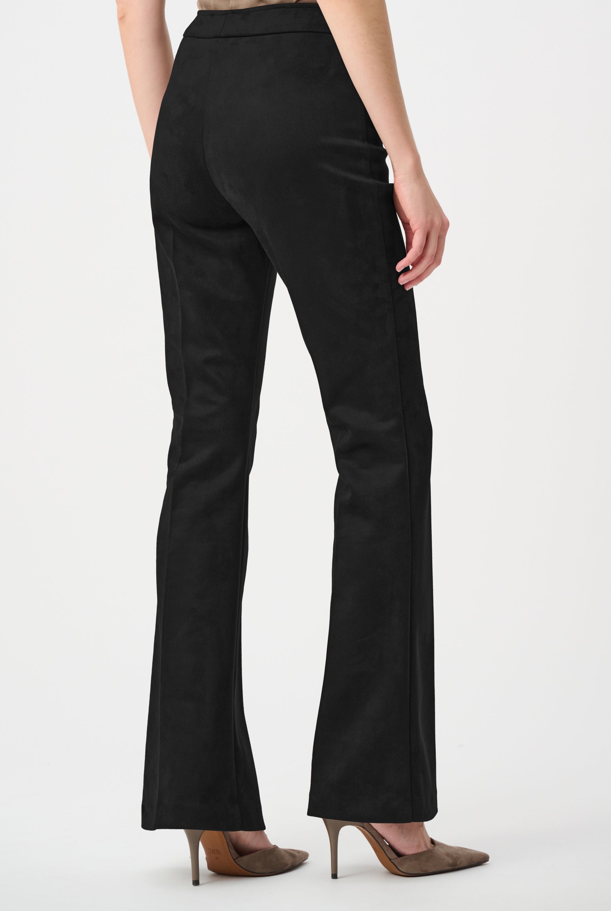 Scuba Suede Flared Pull-On Pants