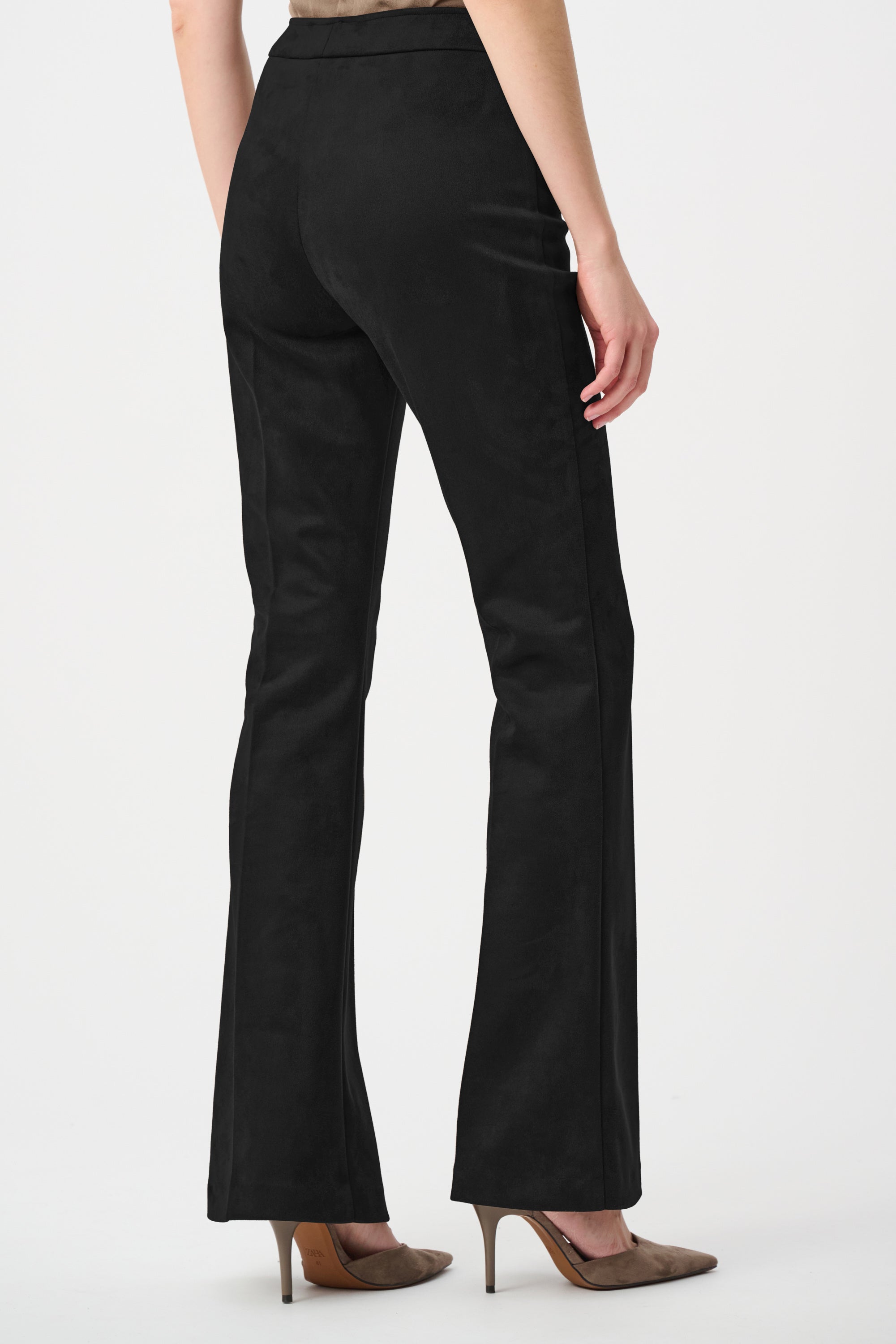 Scuba Suede Flared Pull-On Pants