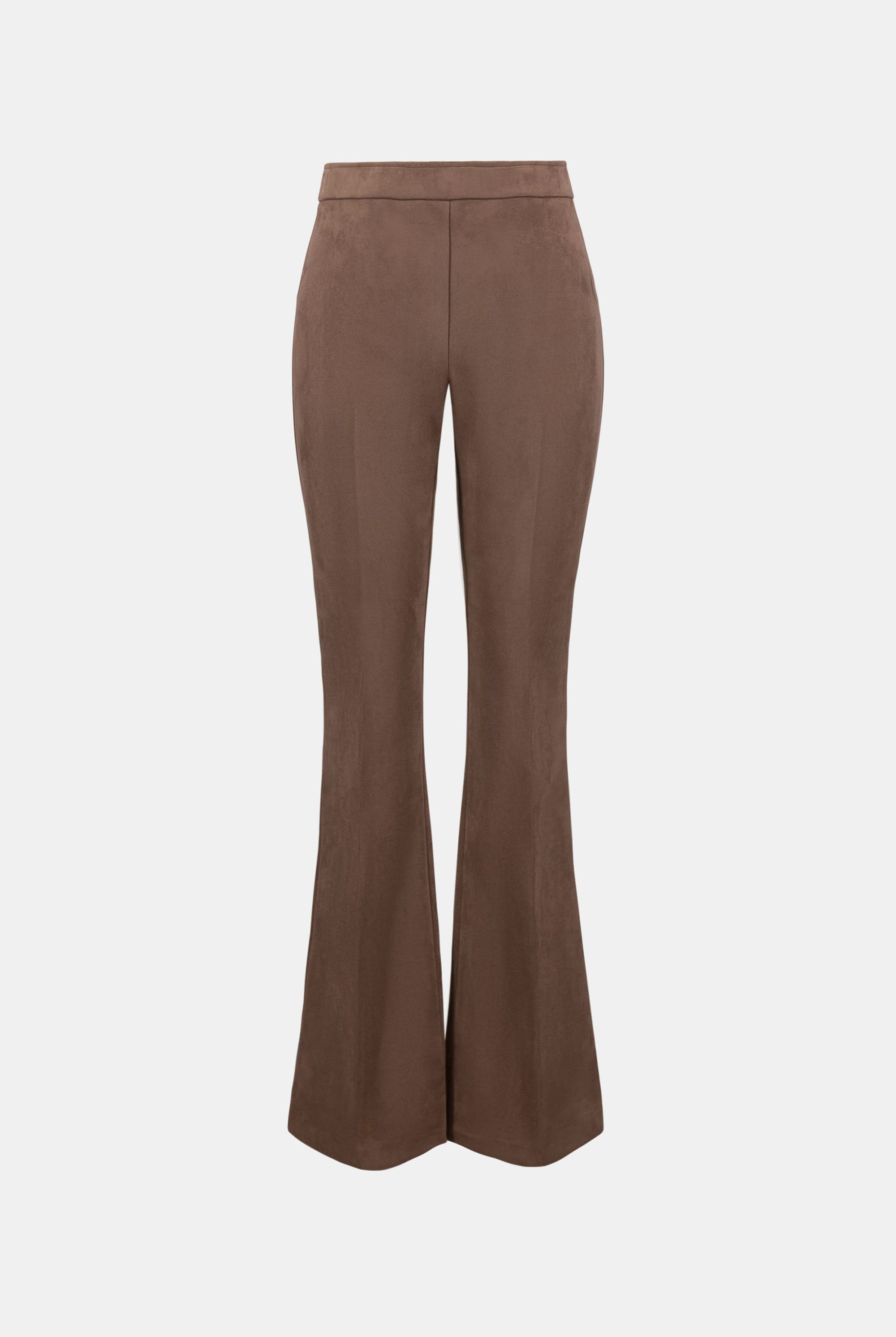 Scuba Suede Flared Pull-On Pants