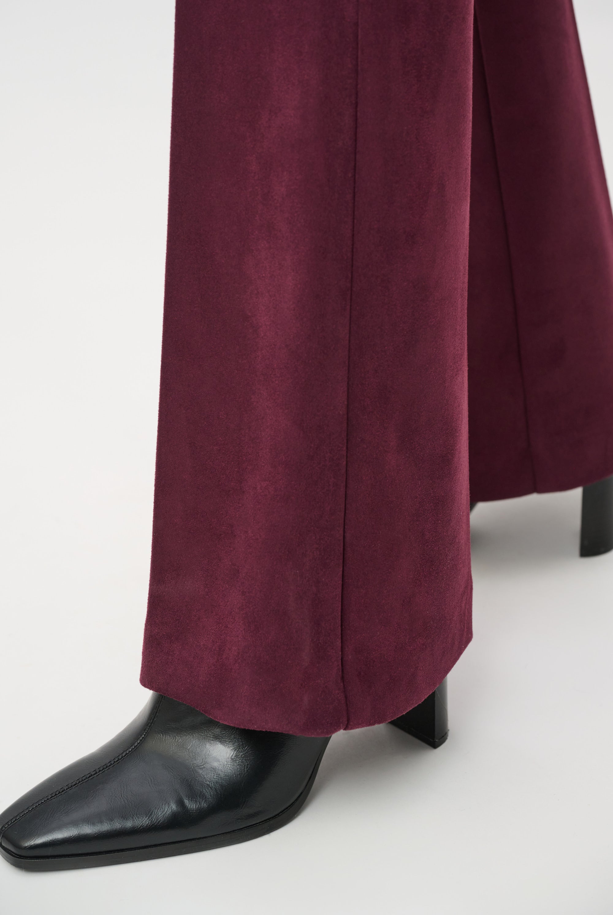 Scuba Suede Flared Pull-On Pants
