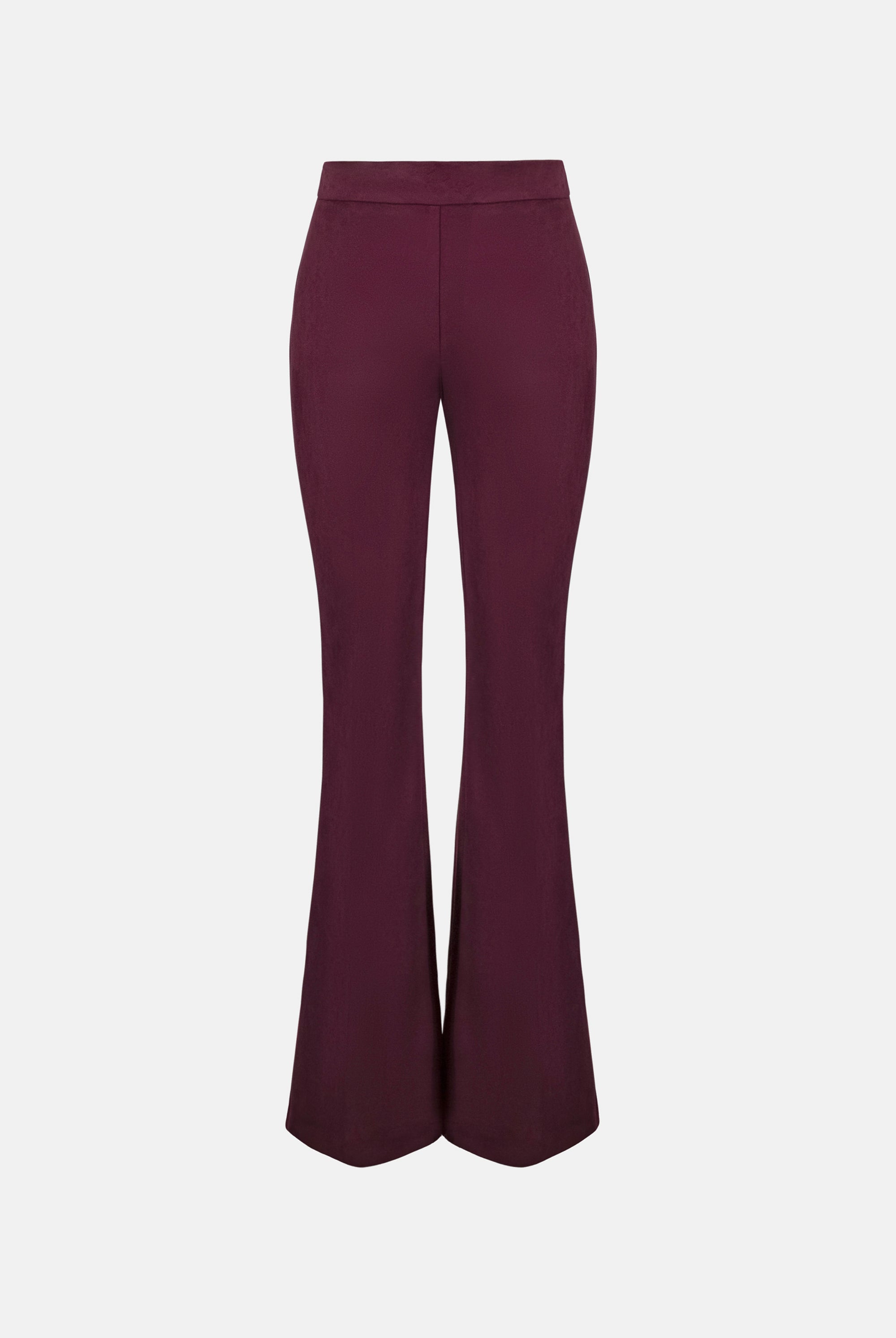 Scuba Suede Flared Pull-On Pants