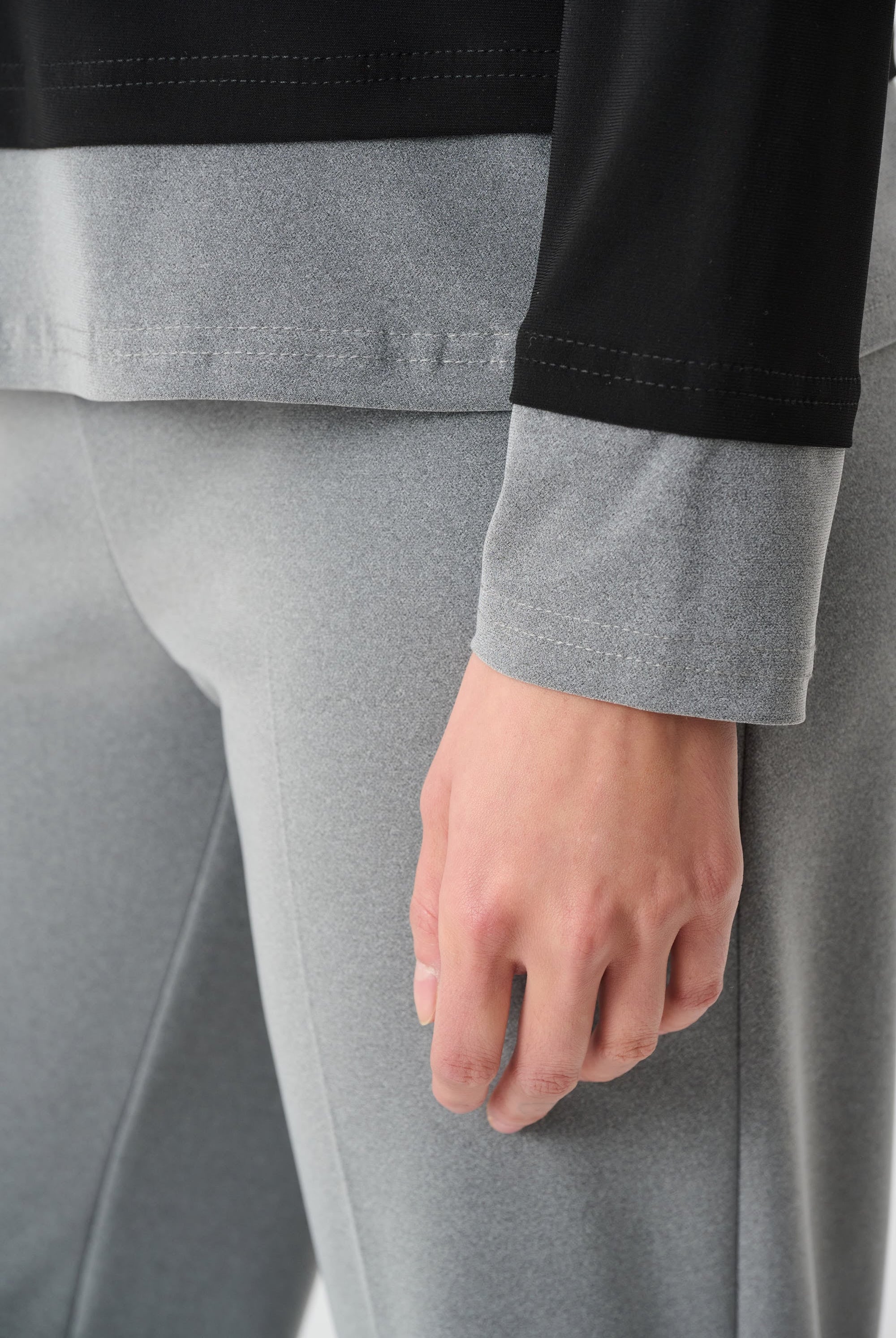 Silky Knit Color Block Straight Top