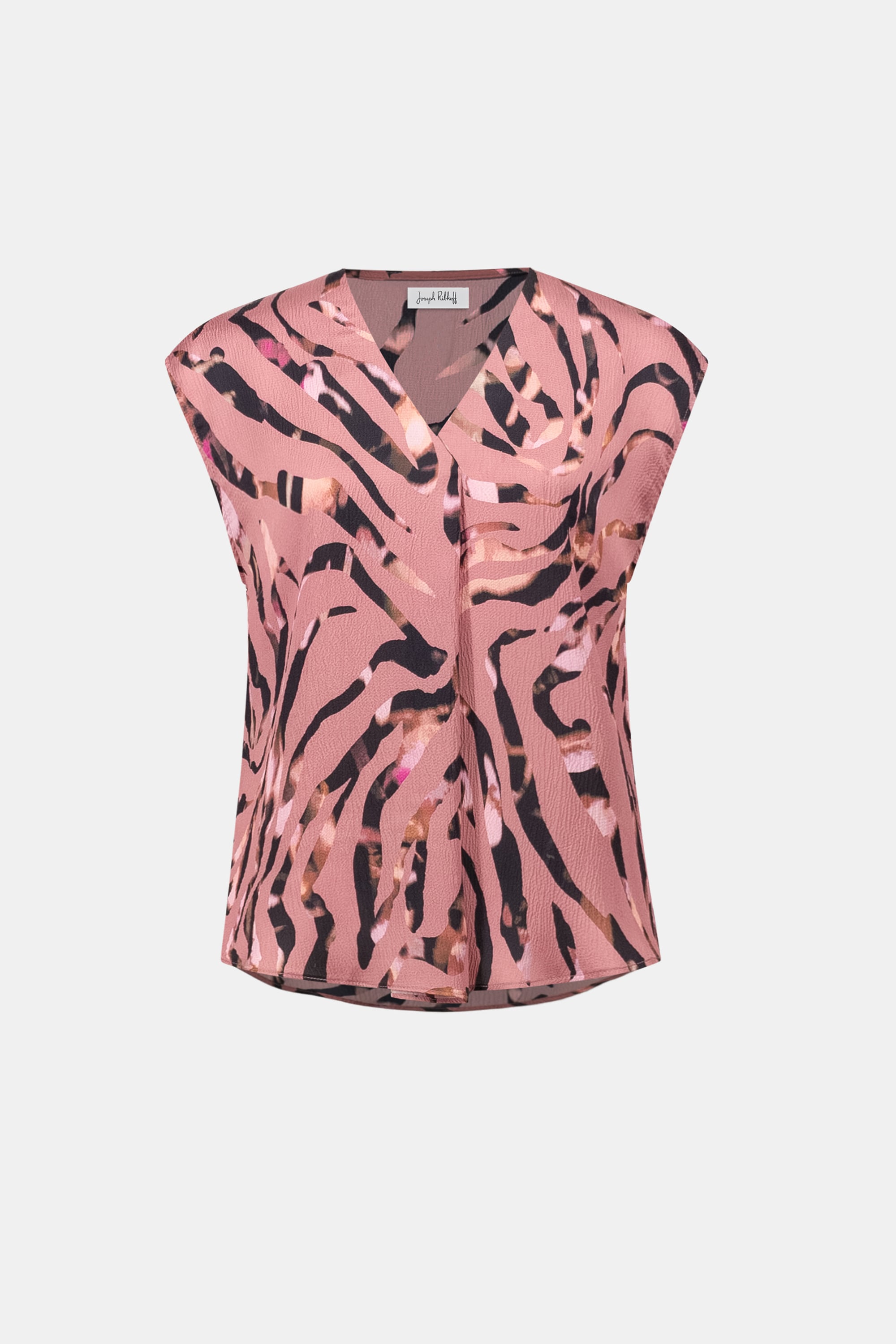 Textured Satin Animal Print Boxy Top