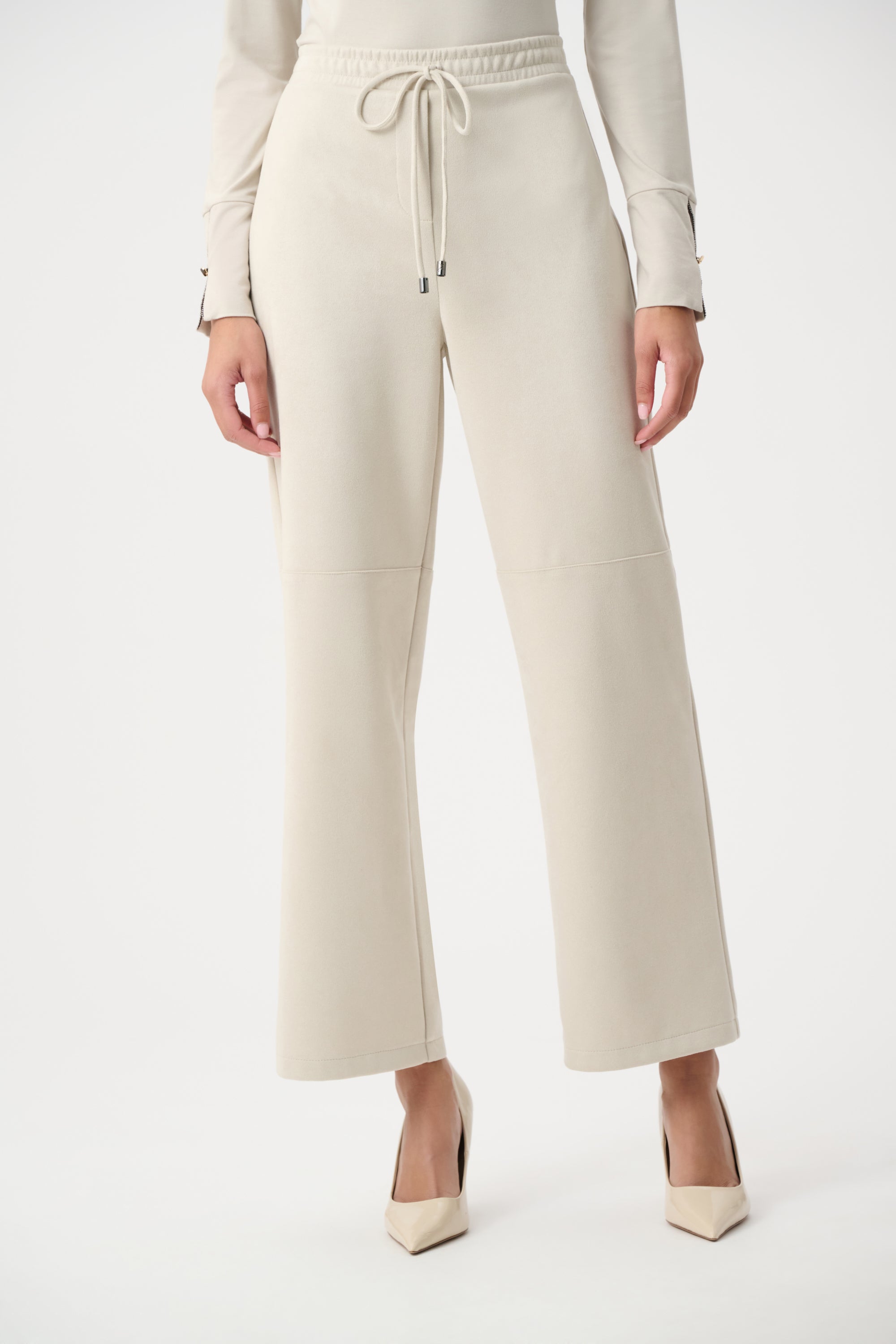 Scuba Suede Wide Leg Pull-On Pants