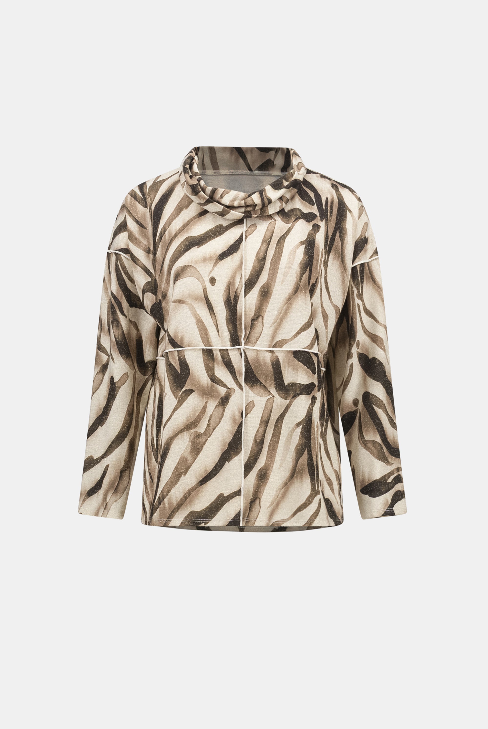Lurex Sweater Animal Print Boxy Tunic