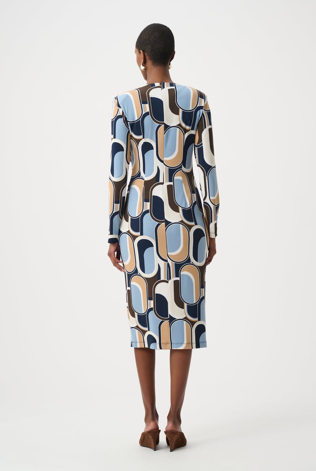 Joseph Ribkoff Silky Knit Printed Wrap Dress-263218, view 4