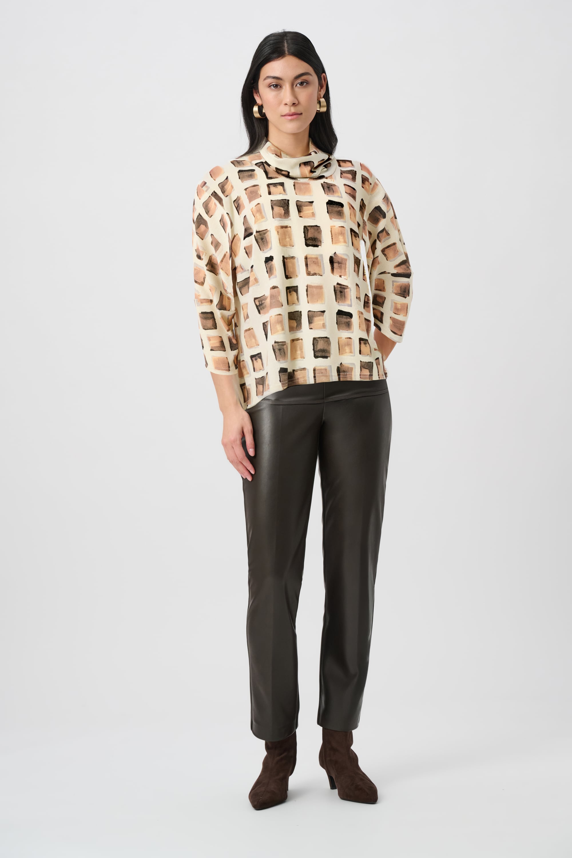 Lurex Sweater Abstract Print Boxy Tunic