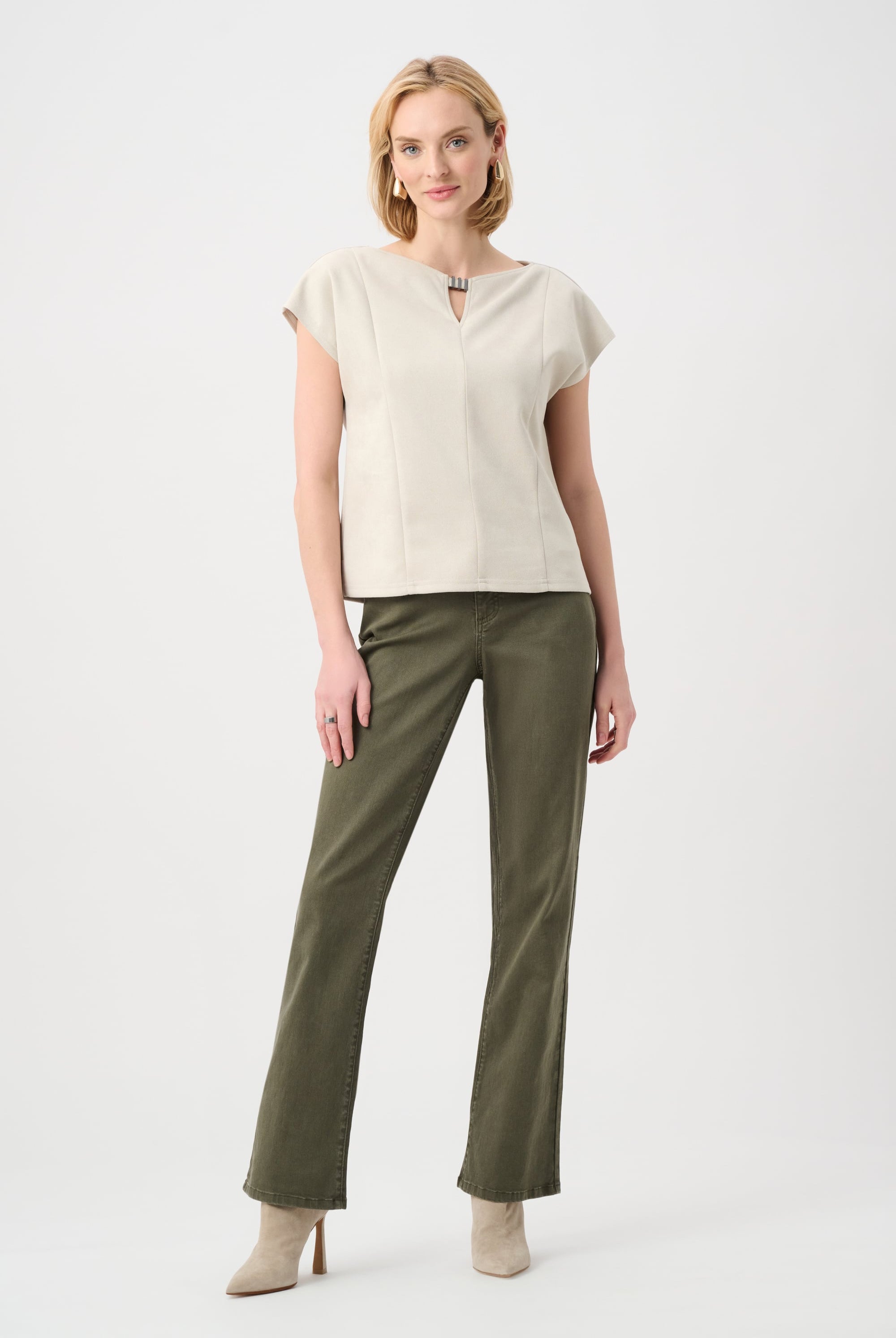 Scuba Suede Drop Shoulder Boxy Top