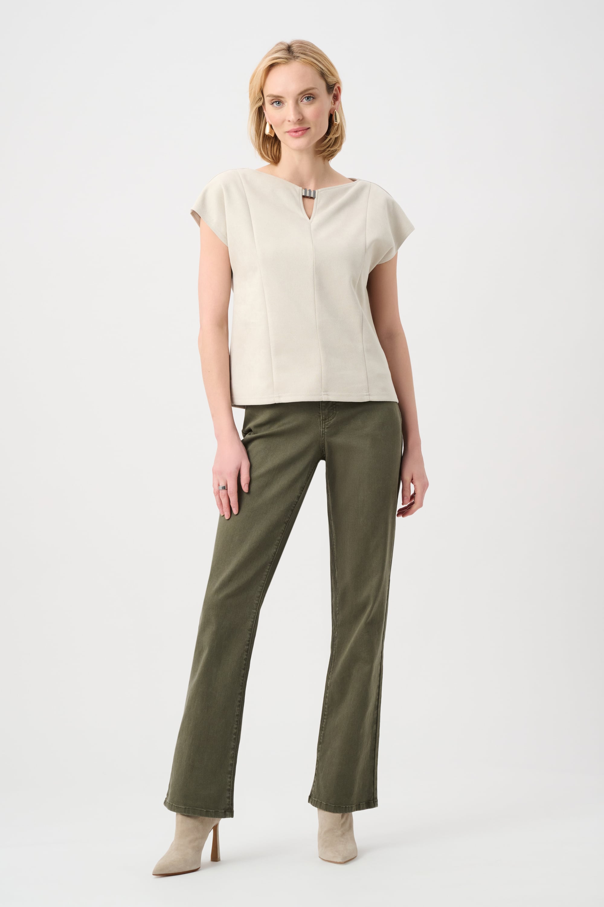 Scuba Suede Drop Shoulder Boxy Top